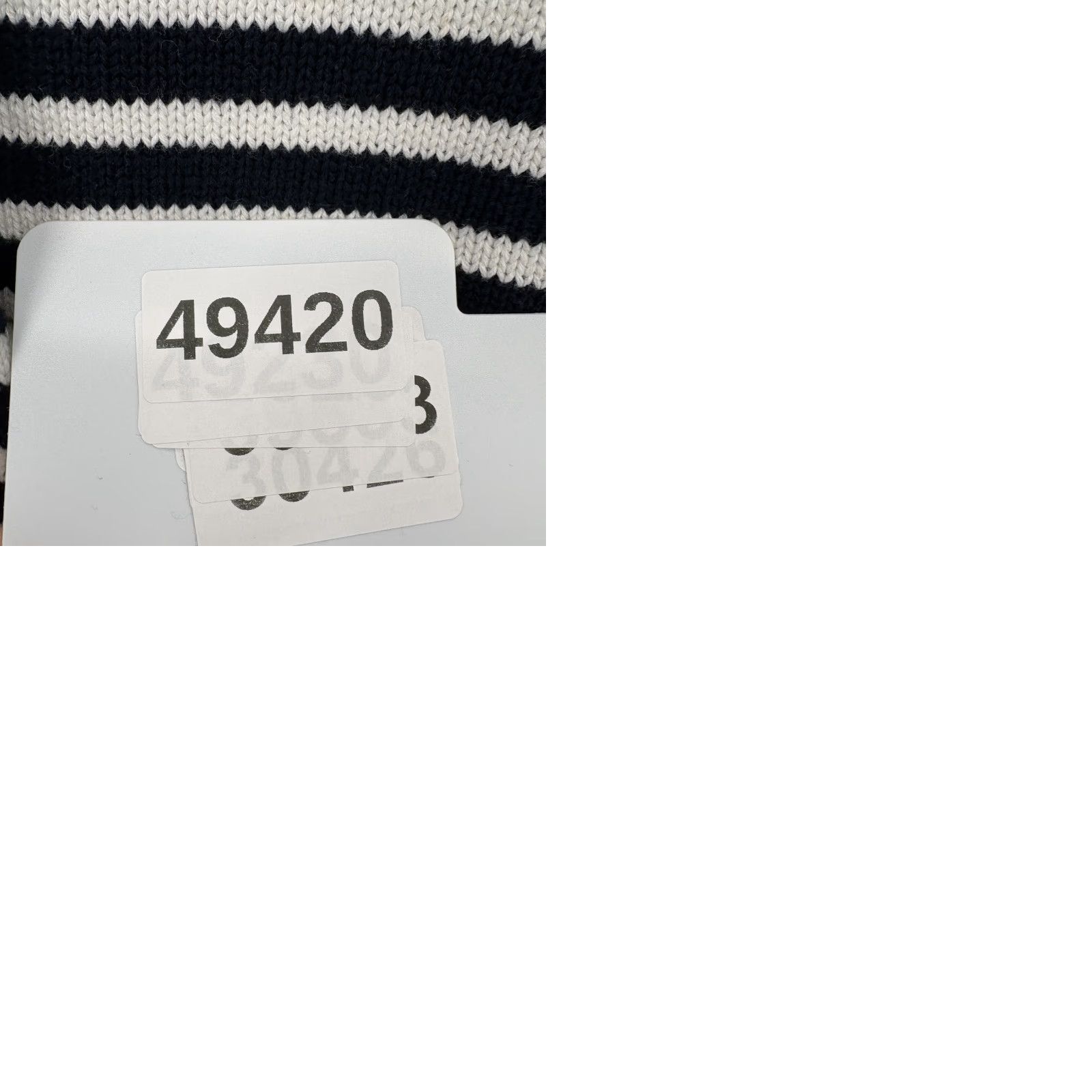 Vintage Norton Studio Sweater Womens Large Blue Stripe Anchor V-Neck Cotton Nautical NWT Size L / US 10 / IT 46 - 10 Thumbnail