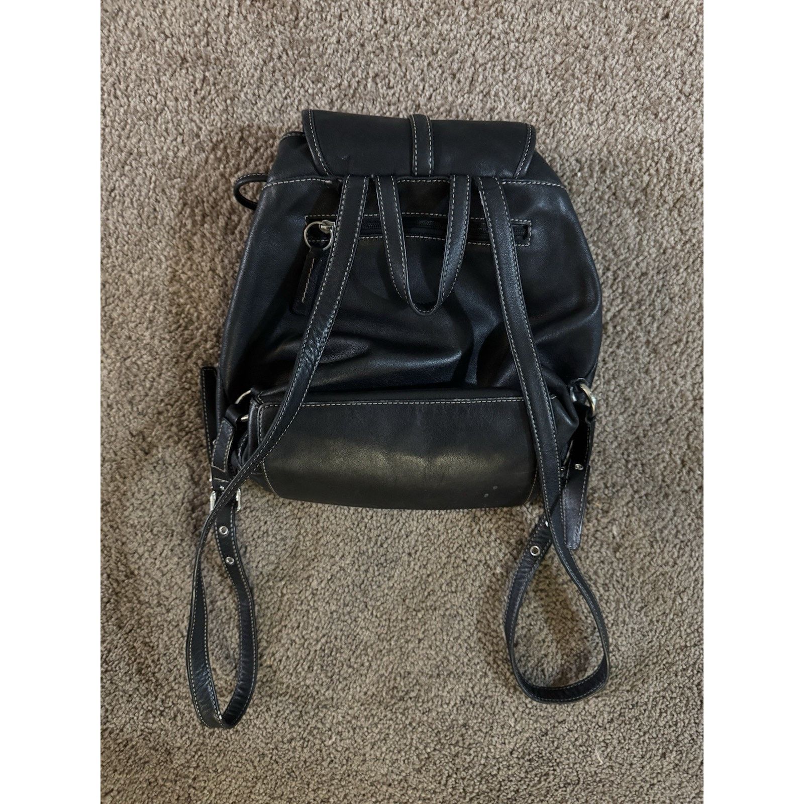 Coach Vintage Coach 9366 Leather Drawstring Backpack Purse Bag Size ONE SIZE - 4 Thumbnail