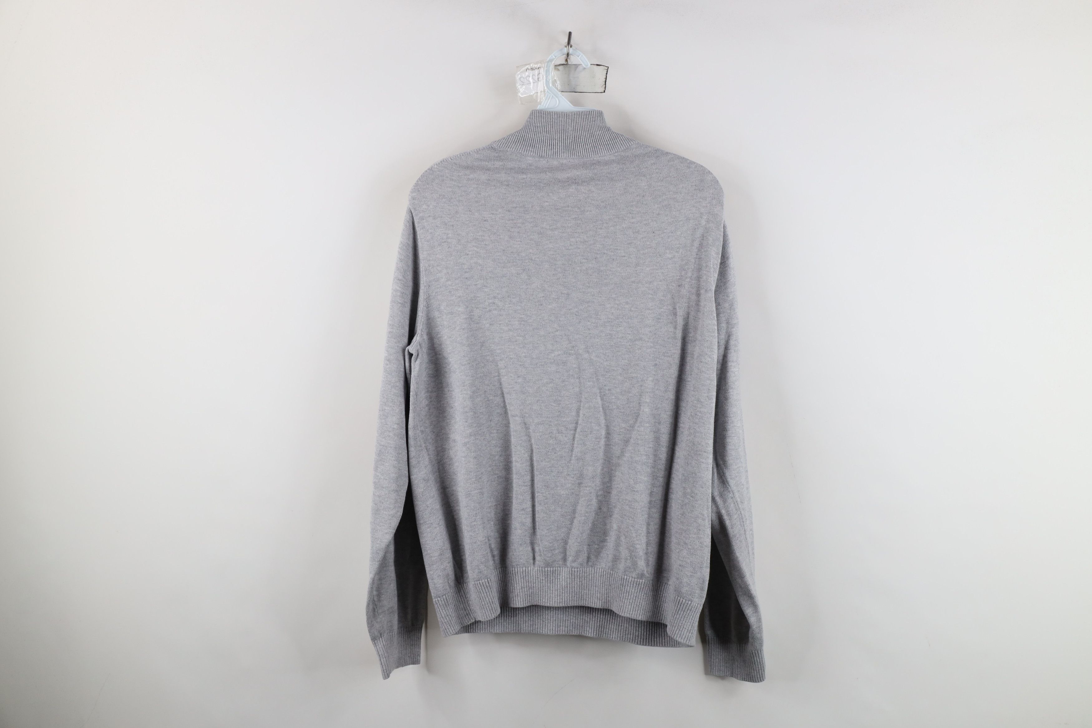 Vineyard Vines Vineyard Vines Logo Cotton Ribbed Knit Half Zip Sweater Gray Size US M / EU 48-50 / 2 - 12 Thumbnail