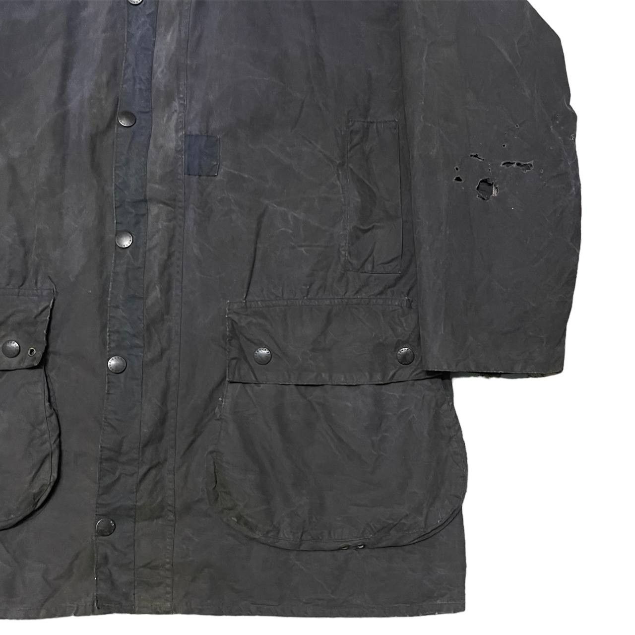 Barbour Vintage 90's Barbour Waxed Jacket A205 Border Distressed Size US L / EU 52-54 / 3 - 4 Thumbnail
