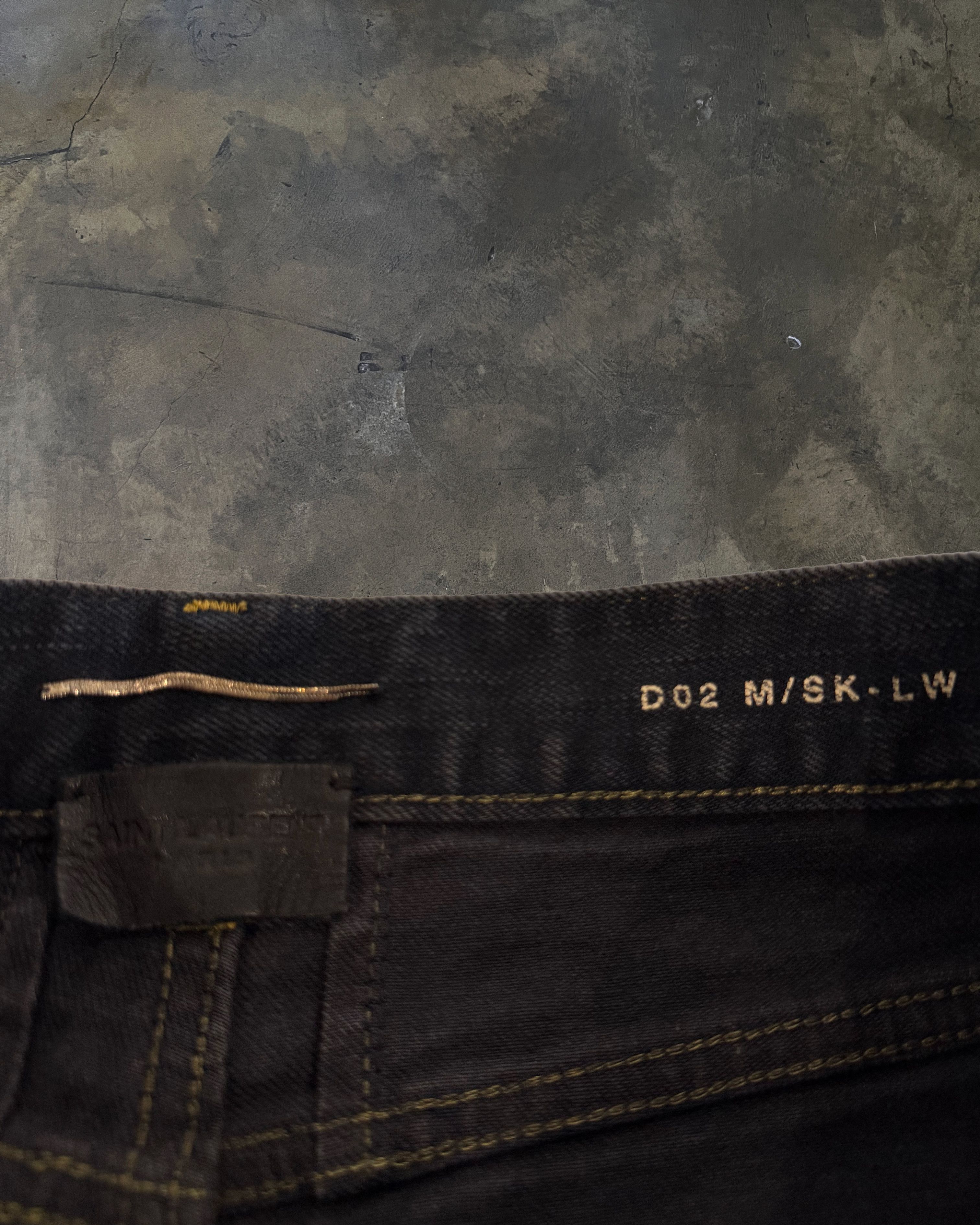 Saint Laurent Paris SAINT LAURENT FW2014 RUNWAY OIL STAIN JEANS Size US 29 - 7 Thumbnail