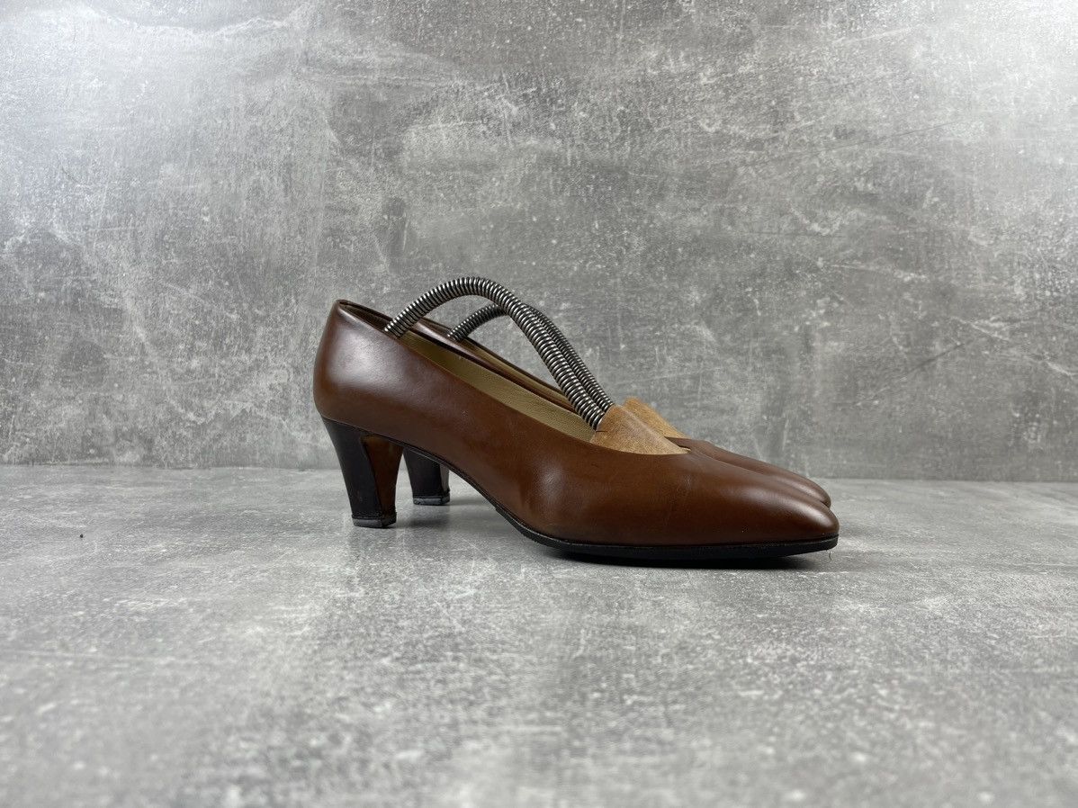 Gucci × Vintage Gucci Vintage Archives Leather Luxury Brown Heels Shoes Size US 8 / IT 38 - 2 Thumbnail