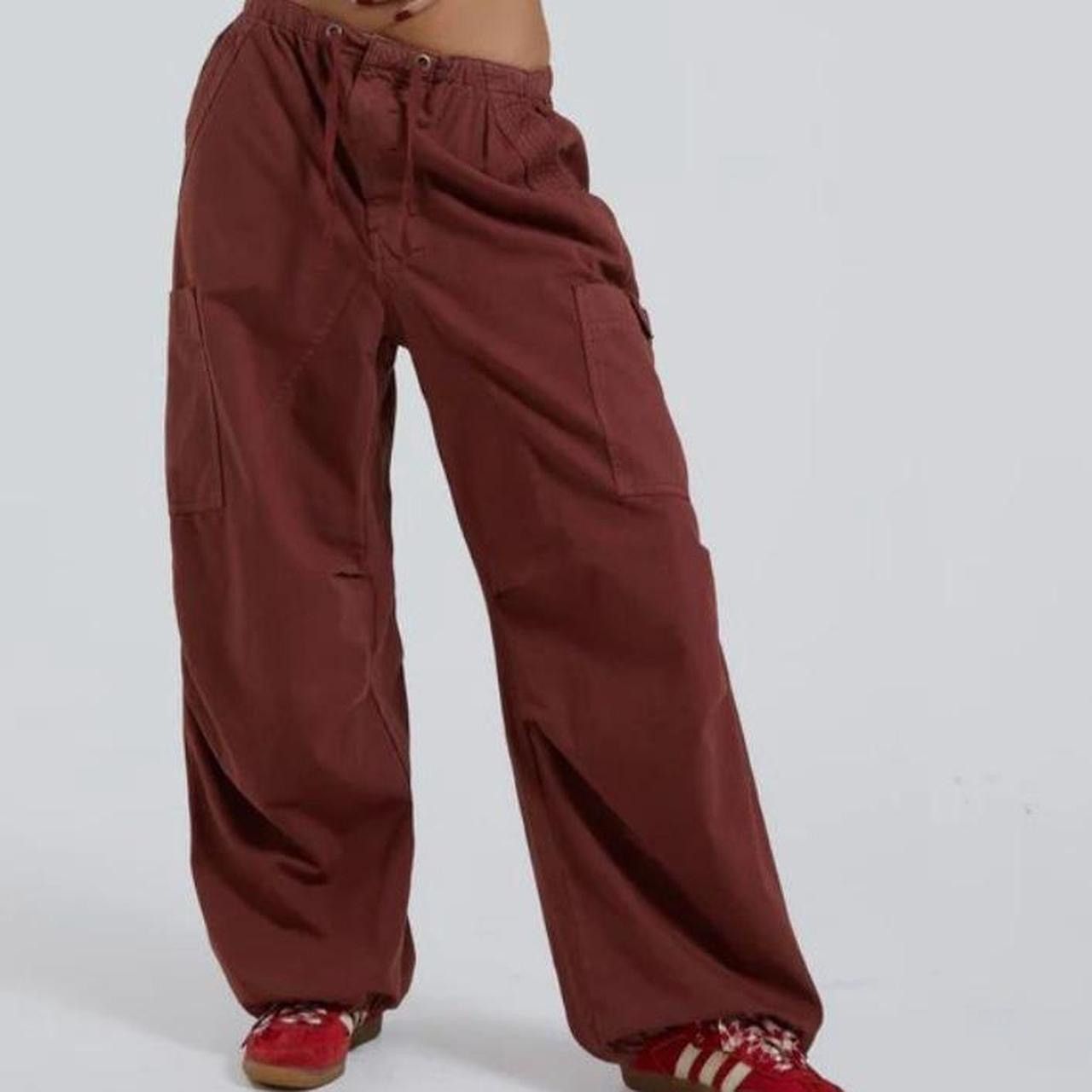 Jaded London Jaded London Womens Burgundy / Red baggy trousers Size 26" / US 2 / IT 38 - 1 Thumbnail