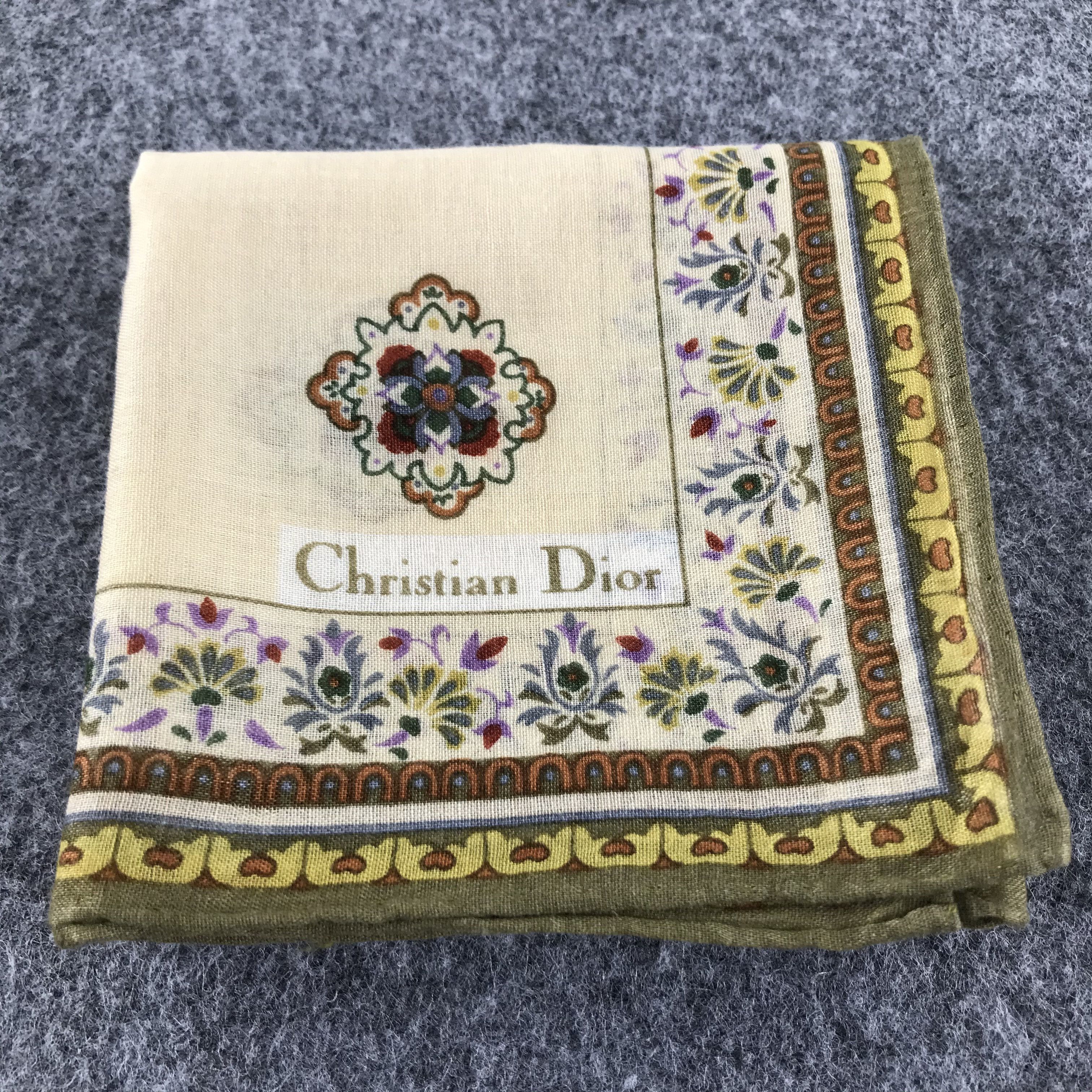 Christian Dior Monsieur Christian Dior Handkerchief Neckerchief Bandana H499 Size ONE SIZE - 9 Thumbnail