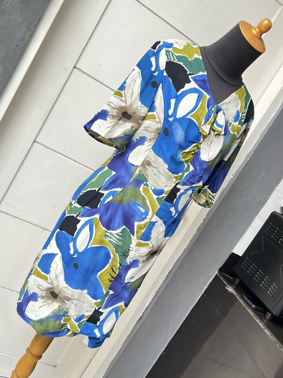 Ungaro Paris UNGARO Solo Donna Paris Flower Motive Dress Size XS / US 0-2 / IT 36-38 - 3 Thumbnail