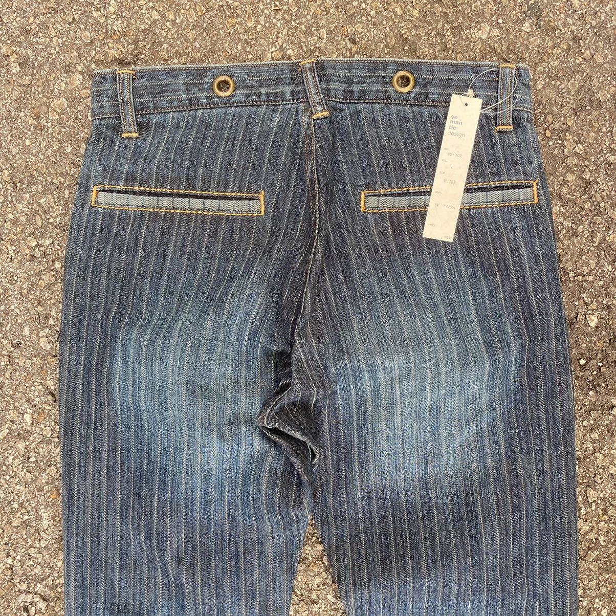 Hysteric Glamour NWT Flared Jeans Semantic Design Hickory Striped Denim Pants Size US 28 / EU 44 - 12 Thumbnail