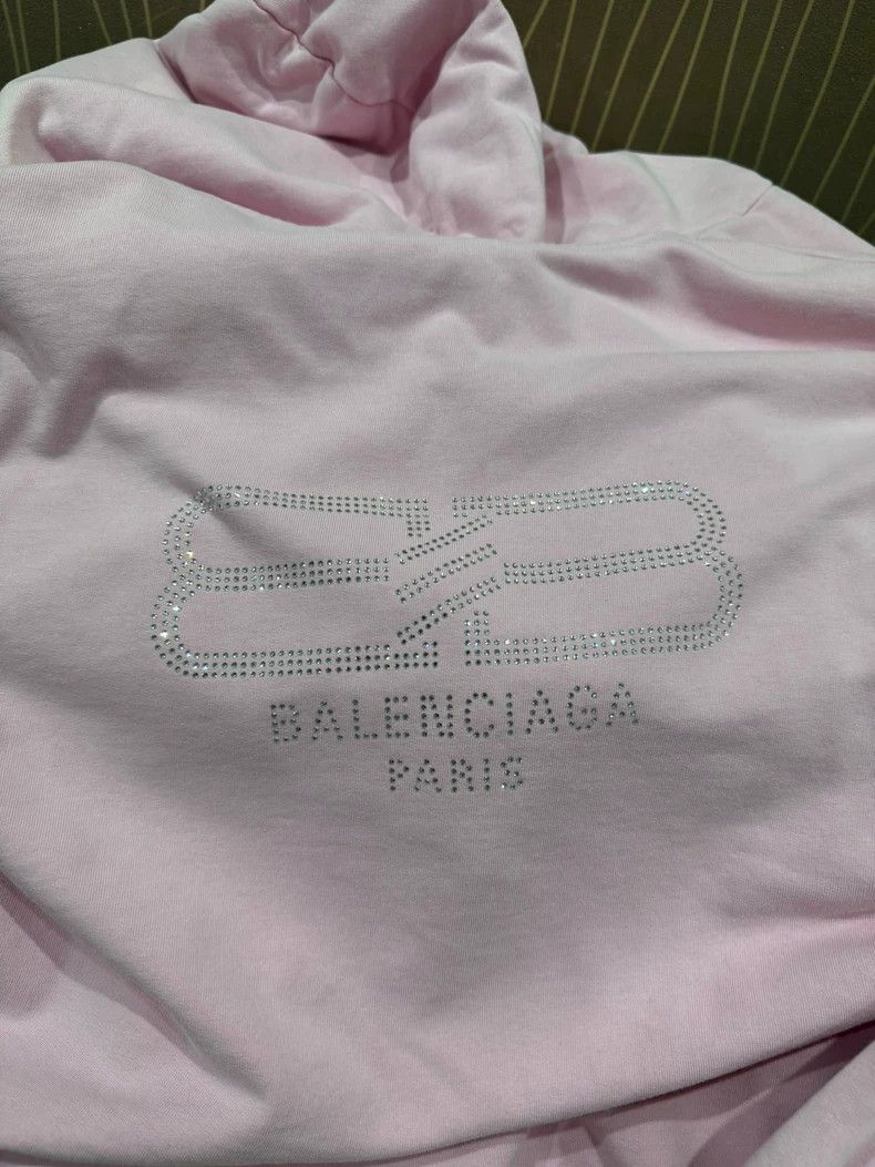 Balenciaga Balenciaga Pink Crystal Embellished Jacket Size L Size US L / EU 52-54 / 3 - 6 Thumbnail