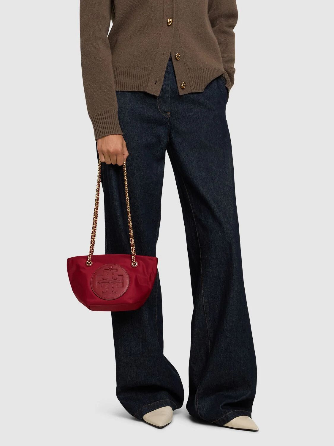 Tory Burch o1s22i1n1024 Size: OS / Small Ella Shoulder Bag in Burgundy Size ONE SIZE - 2 Thumbnail