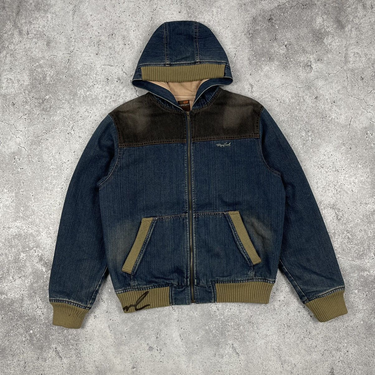 Ripcurl × Vintage Vintage RipCurl Denim Hooded Jacket 00s Size US M / EU 48-50 / 2 - 2 Thumbnail