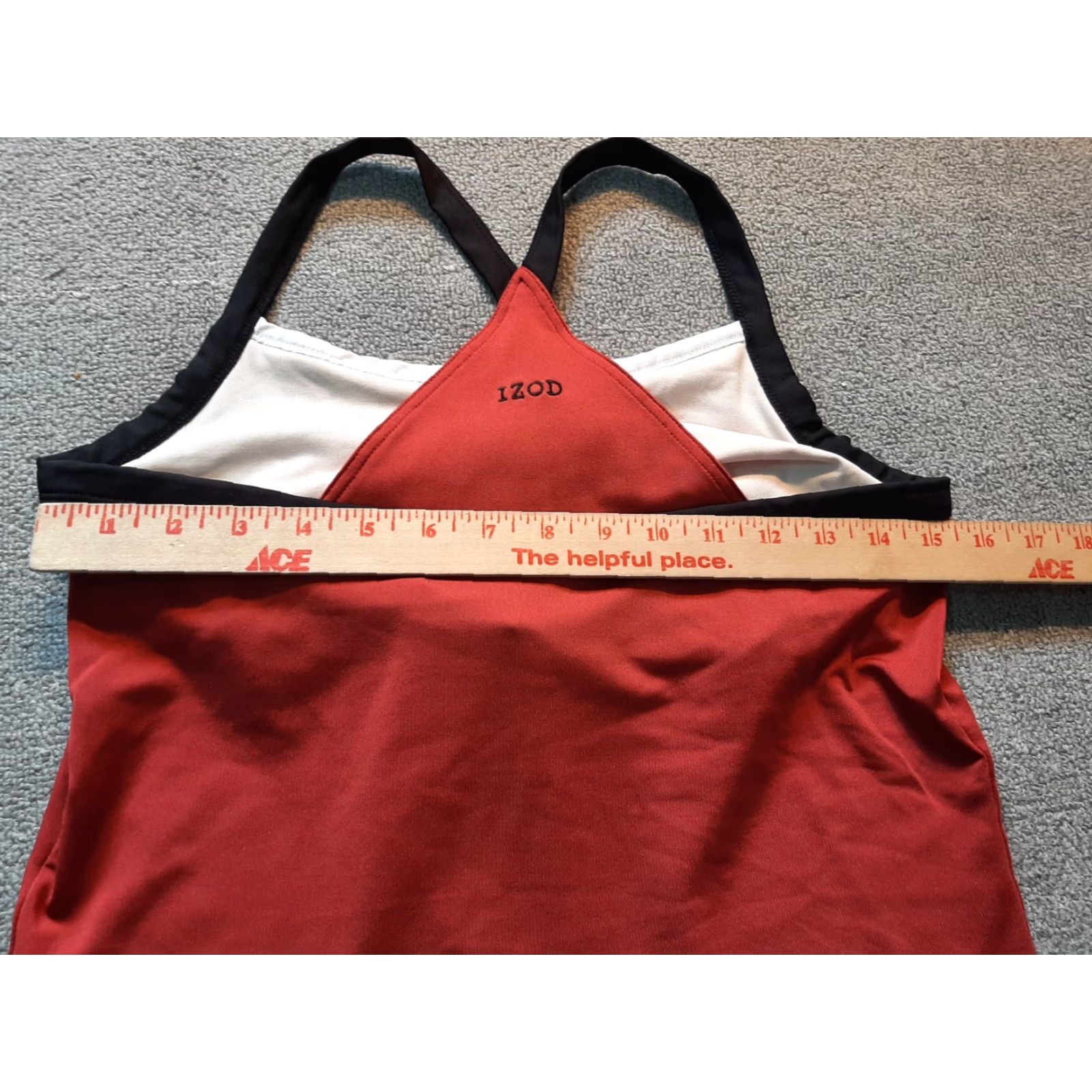 Izod VINTAGE? (No) IZOD Tankini Women 32" Chest Red Swim Top Swim Suit bathing Suit Women Tankini Red 32" Izod Women's Tankini Size XXS / US 00 / IT 34 - 3 Thumbnail