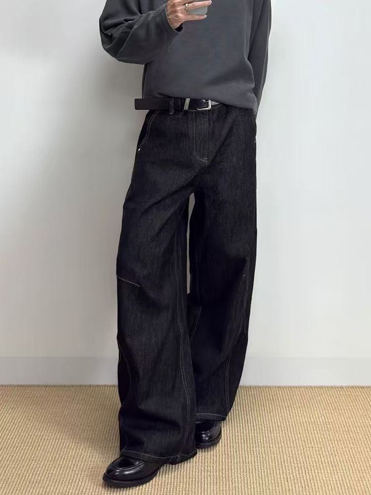 Japanese Brand American retro men's loose casual straight wide-leg jeans Size US 32 / EU 48 - 3 Thumbnail