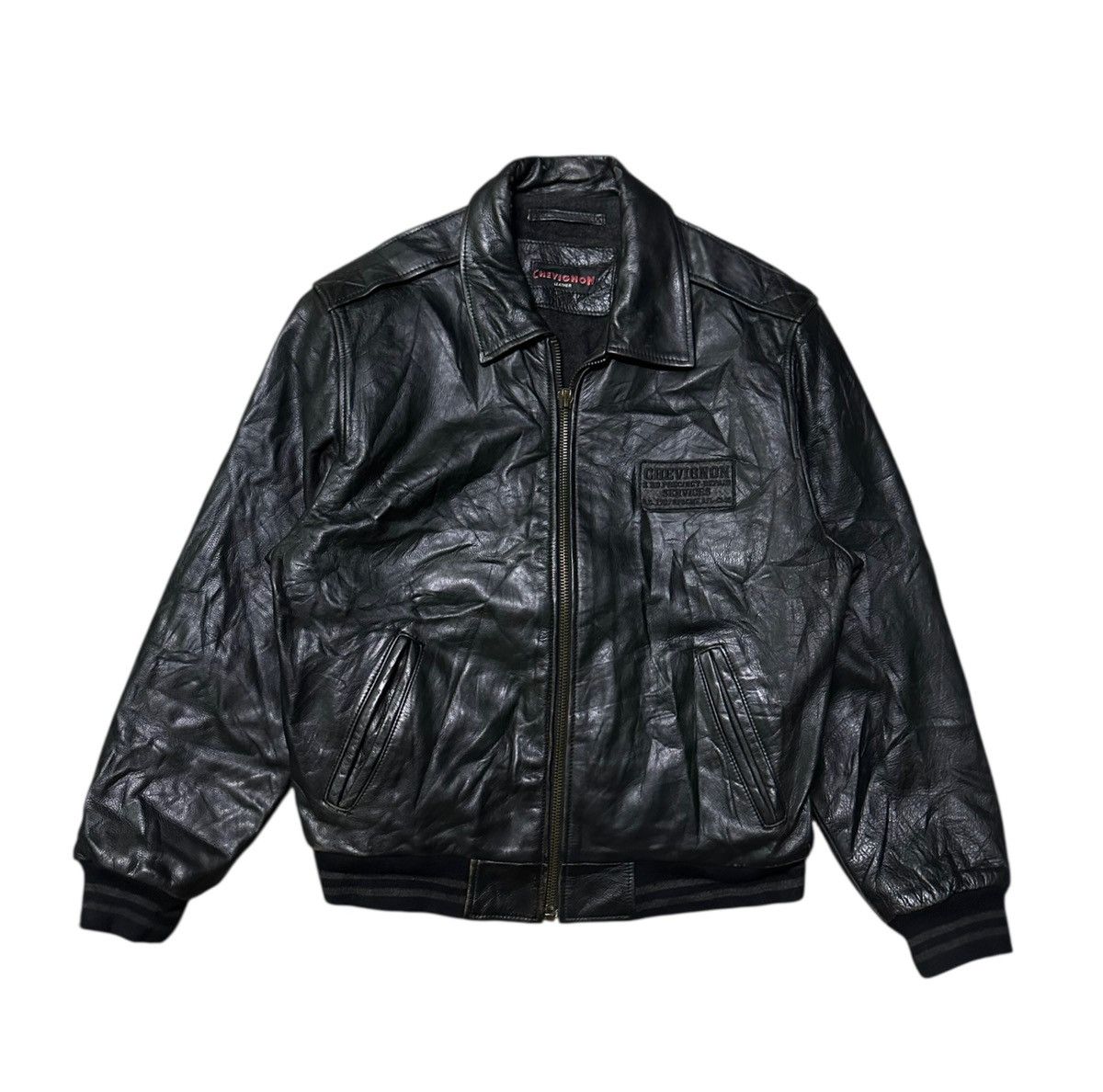 Chevignon × Vintage Chevignon super vintage retro black leather