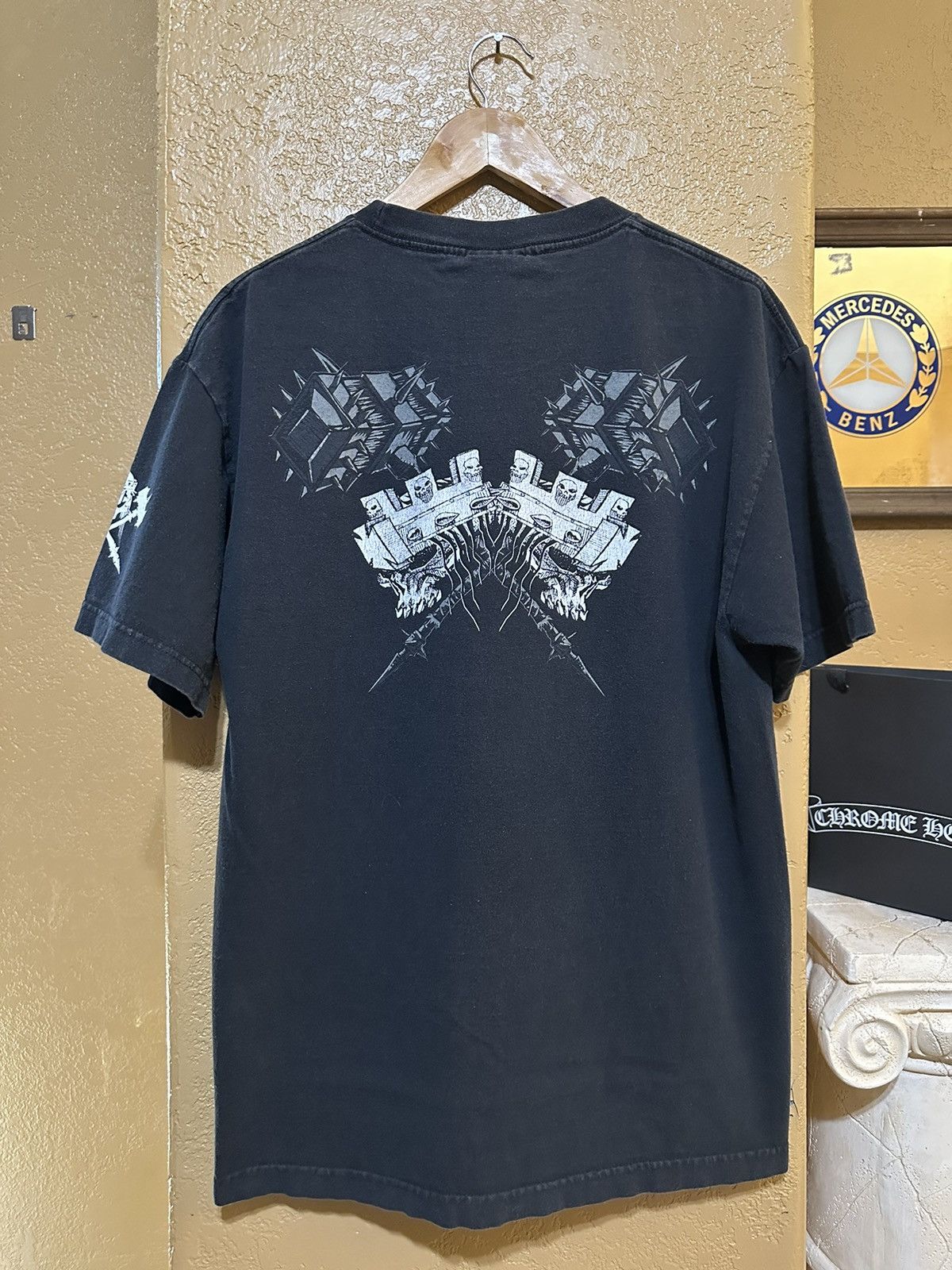 Affliction × Vintage × WWE RARE Vintage Triple H Cross Skull WWE T Shirt Large Size US L / EU 52-54 / 3 - 2 Thumbnail