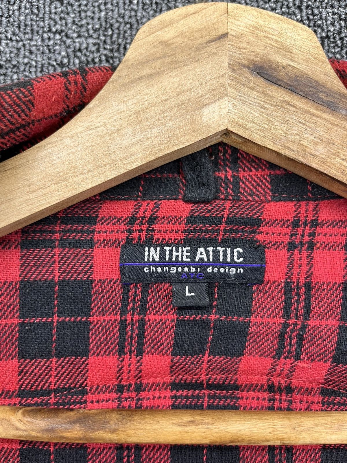 In The Attic Vintage In The Attic Shadow Plaid Rare Punk Jacket Size L / US 10 / IT 46 - 7 Thumbnail