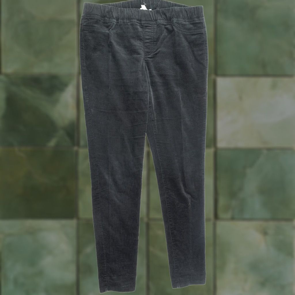 Eileen Fisher Eileen Fisher Corduroy Pants Womens Small Black Pull-On Skinny Fit Stretch Casual Pants Junior? No, keep as Women Size 28" / US 6 / IT 42 - 1 Thumbnail