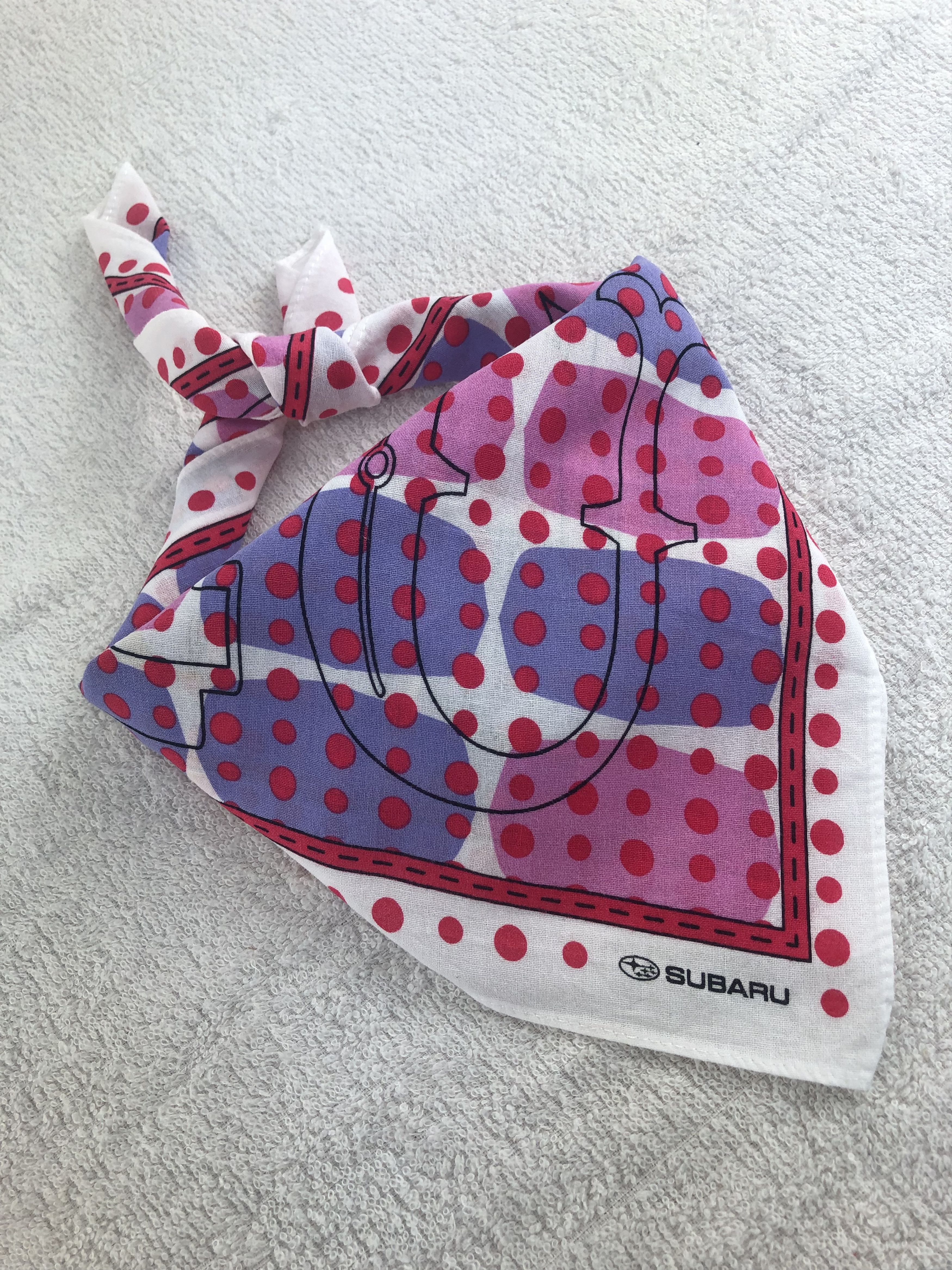 Vintage Subaru Handkerchief / Bandana / Neckerchief C250 Size ONE SIZE - 1 Thumbnail