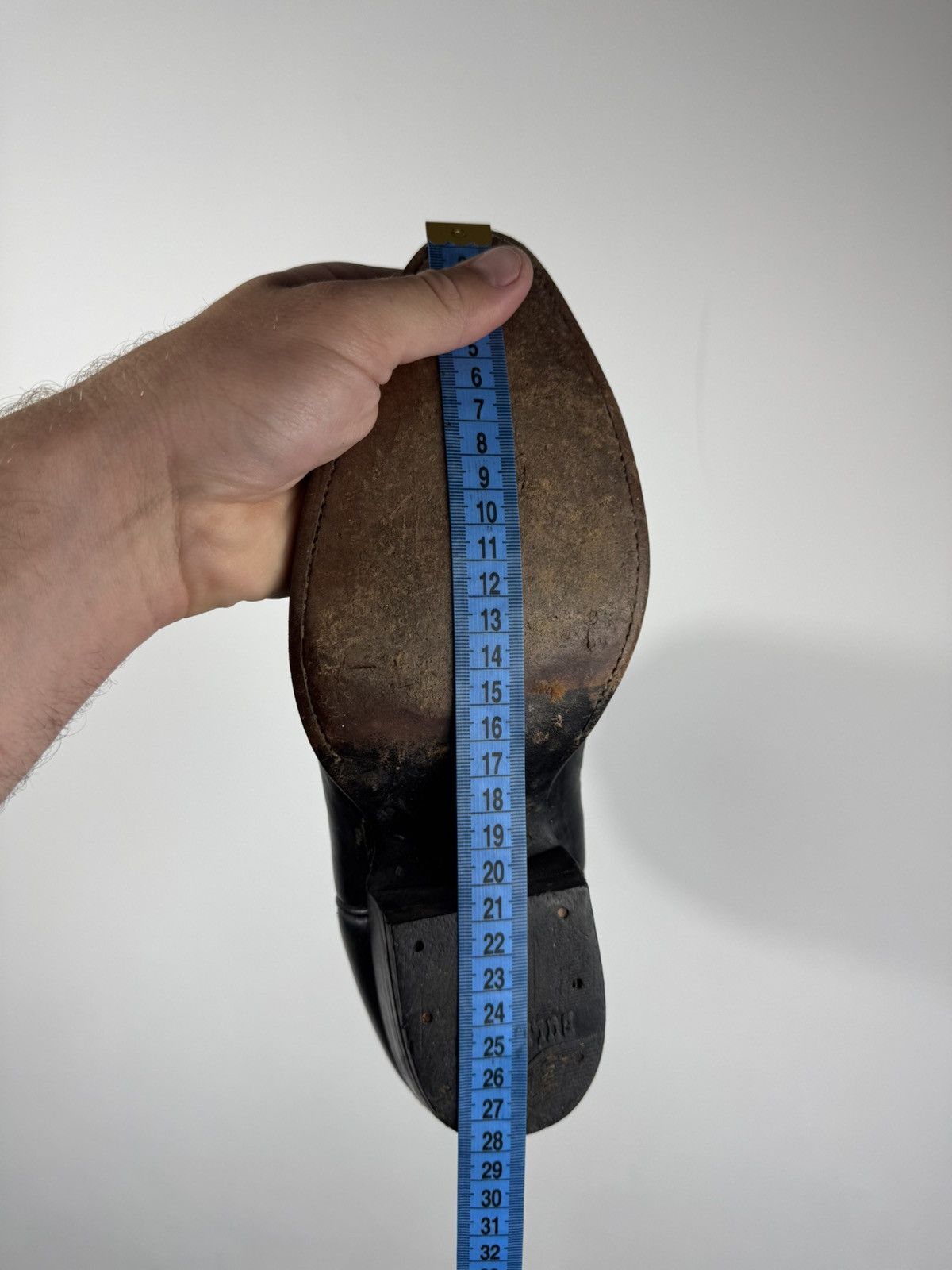 Other Vintage Black Leather Cowboy Western Boots Leather 43 EU Size US 9.5 / EU 42-43 - 19 Thumbnail