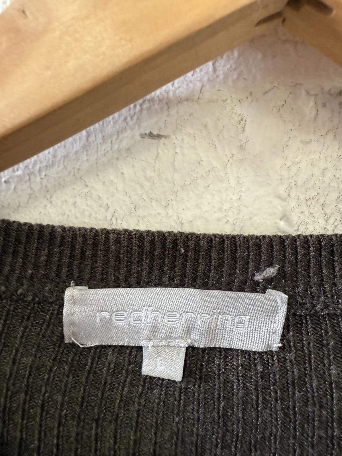 Designer Red Herring Men's Brown V-Neck Sweater Size L Size US L / EU 52-54 / 3 - 3 Thumbnail