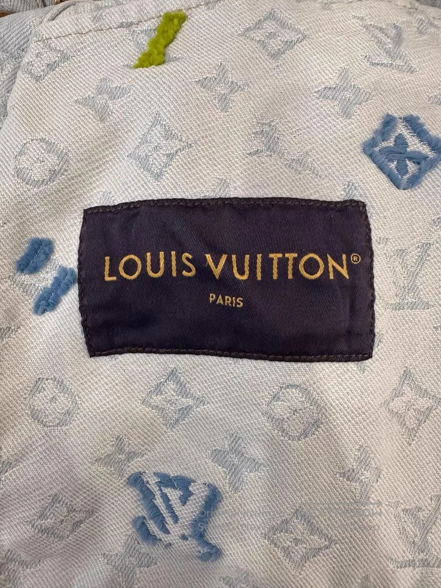 Louis Vuitton Blue Denim Jacket with Embroidered Patterns - L. Size US L / EU 52-54 / 3 - 6 Thumbnail