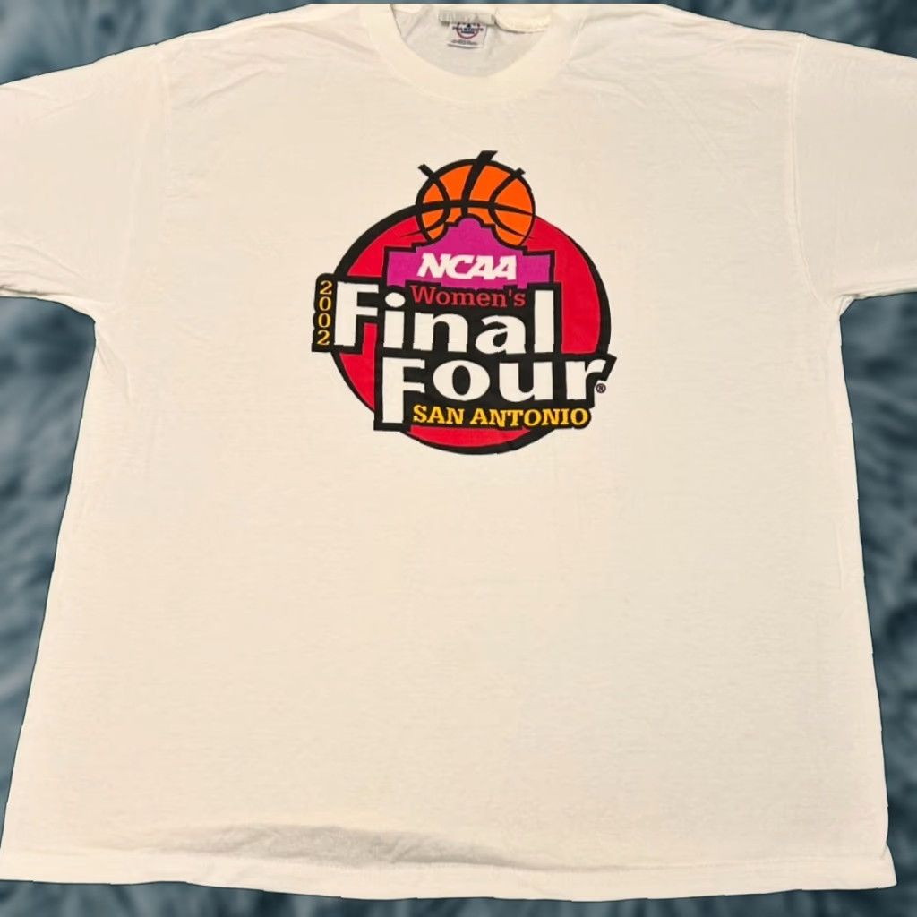 VINTAGE NCAA Final Four Womens Basketball San Antonio 2002 VTG Shirt Mens XL White 90s College Sports University Basketball Mens