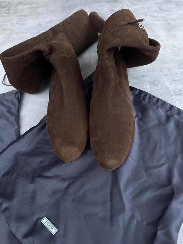 Prada PRADA VELOUR OVER-THE-KNEE BOOTS Size US 9.5 / IT 39.5 - 6 Thumbnail