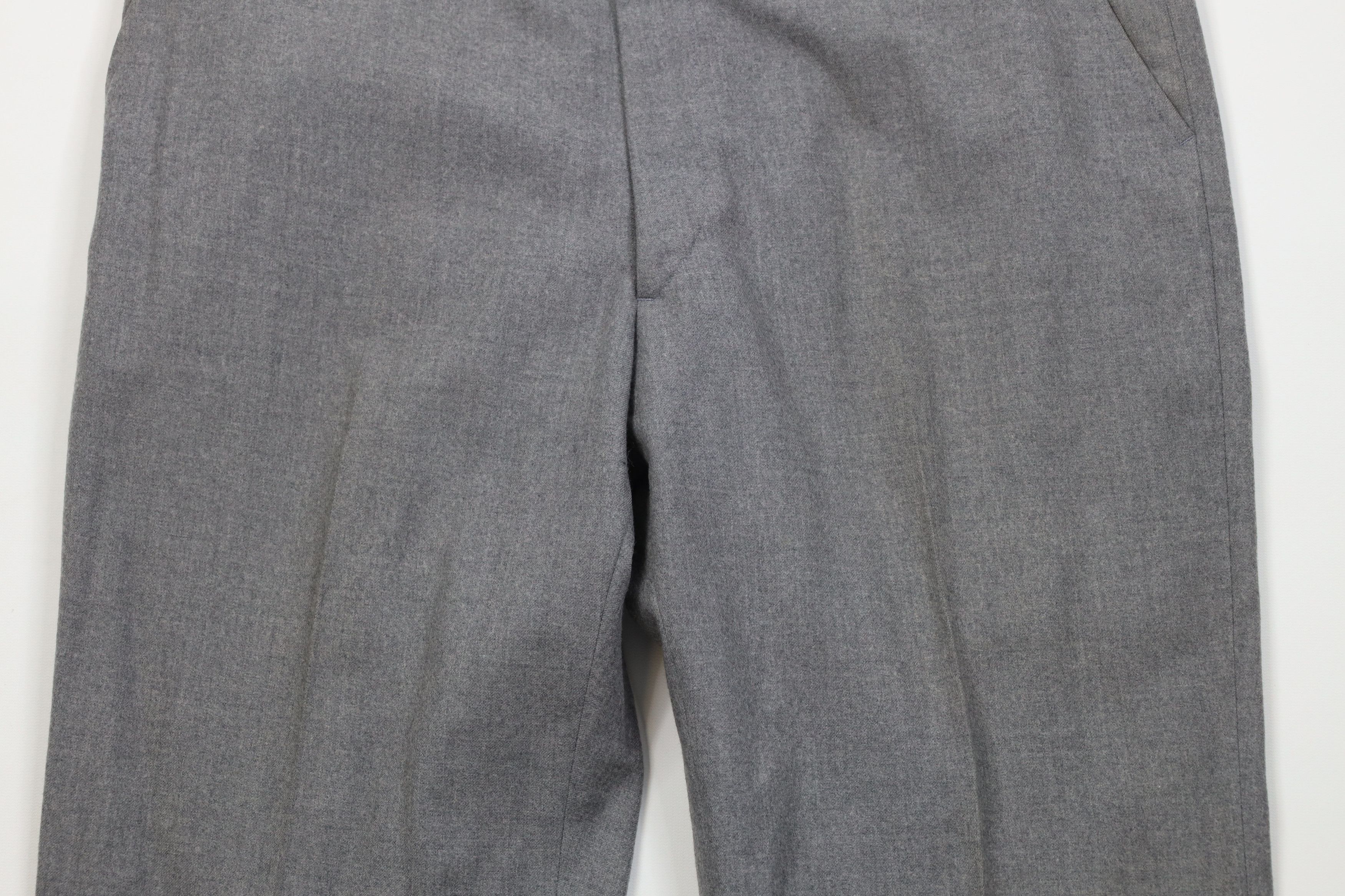 Vintage Vintage 70s Streetwear Wool Wide Leg Chino Pants Gray Size US 38 / EU 54 - 3 Thumbnail