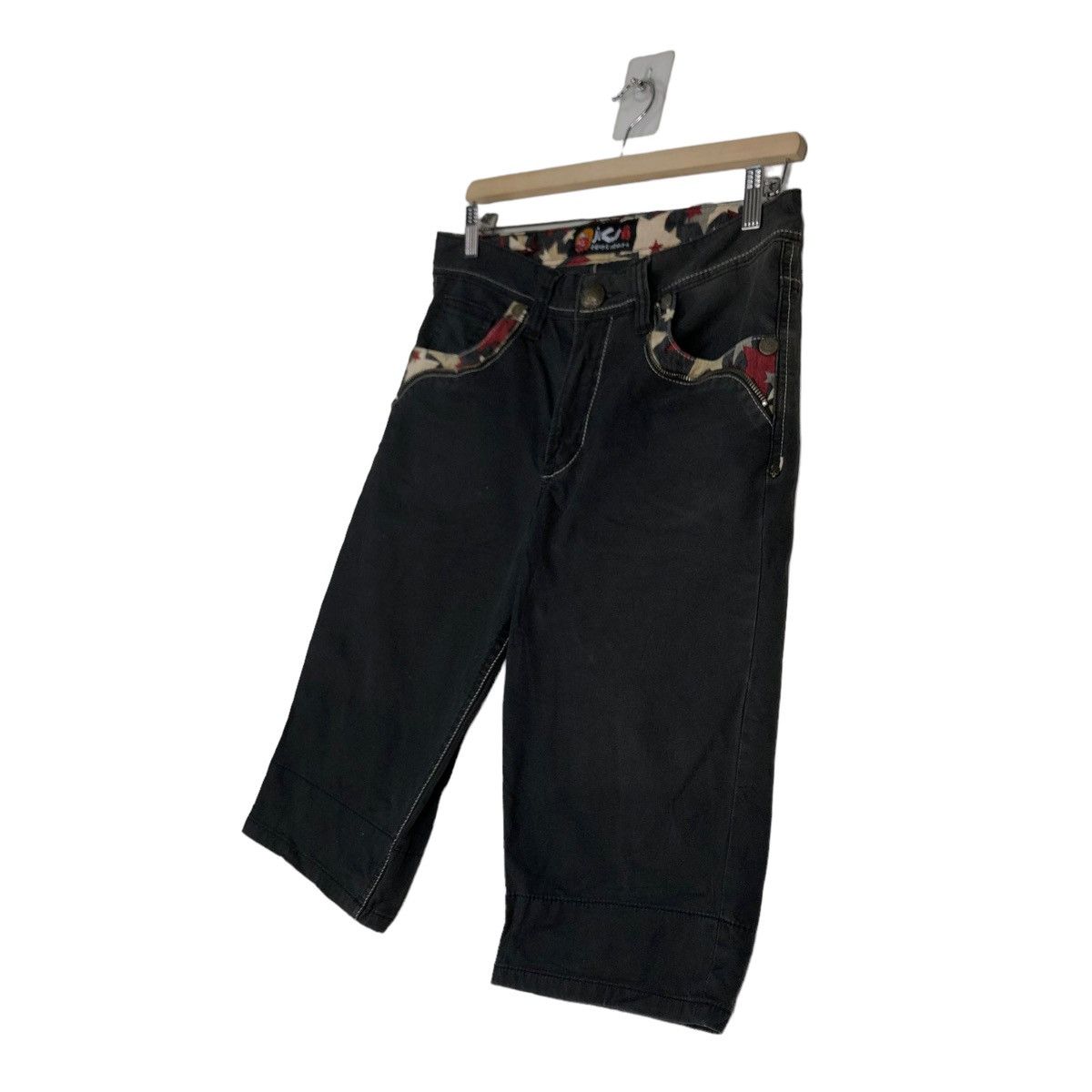 Japanese Brand 🔥VINTAGE SUKAJAN SHORT PANTS DENIM MASTER JIZO BIG LOGO Size US 32 / EU 48 - 2 Thumbnail