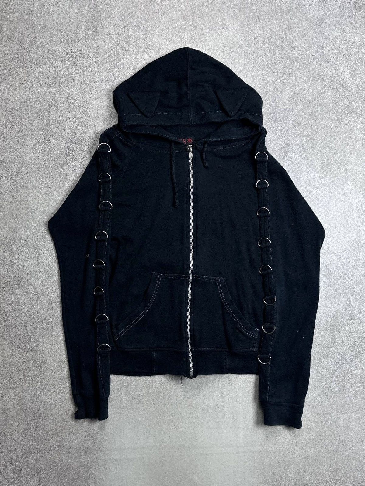 Japanese Brand Vintage Poizen Avantgarde Punk Rave Grunge Piercing Hoodie M Size US M / EU 48-50 / 2 - 1 Thumbnail
