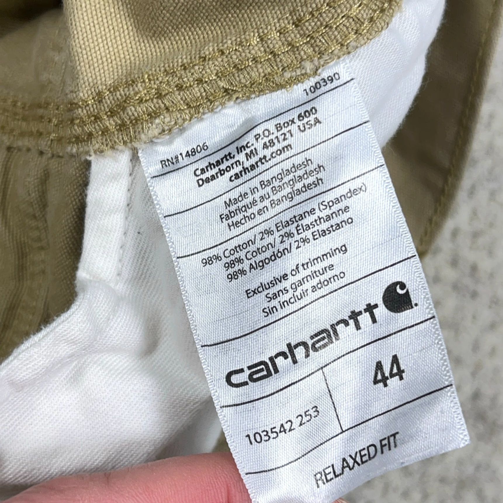 Carhartt Carhartt Shorts Men 44 Tan Brown Duck Canvas Cargo Relaxed Fit Utility Work Wear Cargo Pocket Pockets Zipper Front Button Logo Casual Workwear 90s? Size US 44 / EU 60 - 4 Thumbnail
