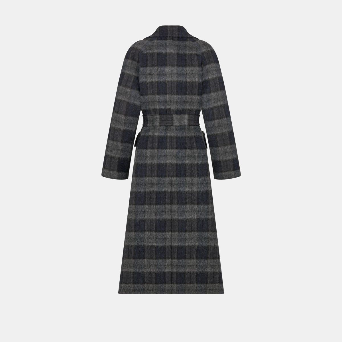 Dior o1bcso1str0225 Coat with Belt in Grey/Blue Size L / US 10 / IT 46 - 2 Thumbnail