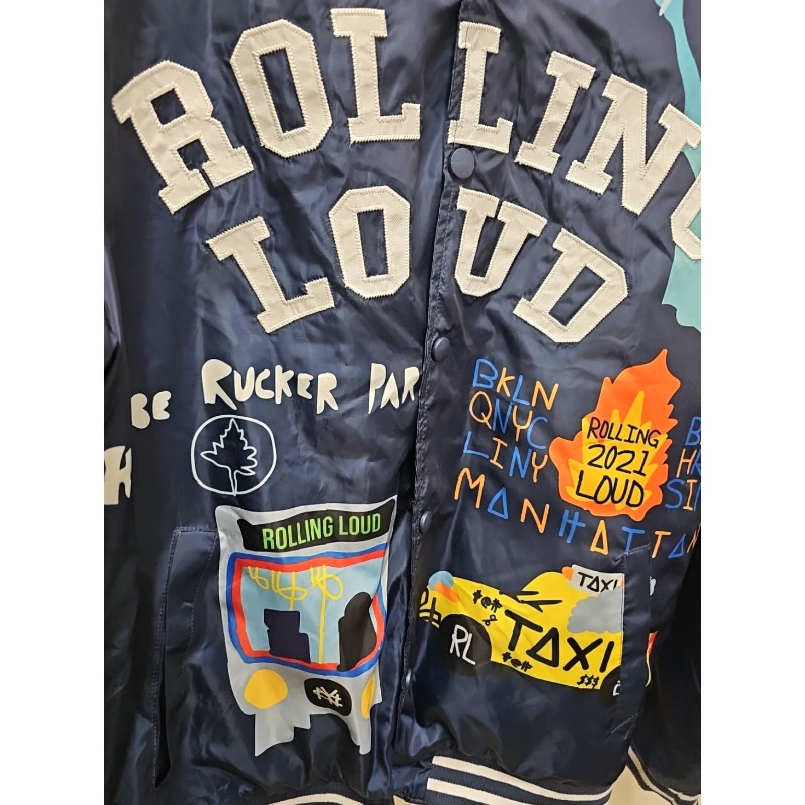 Travis Scott VINTAGE Travis Scott Baseball Outfit/Set Hoodie Blue L Men Regular Long Sleeve Zip Neck Round Neck Embroidered Logo Suspension Size US L / EU 52-54 / 3 - 3 Thumbnail