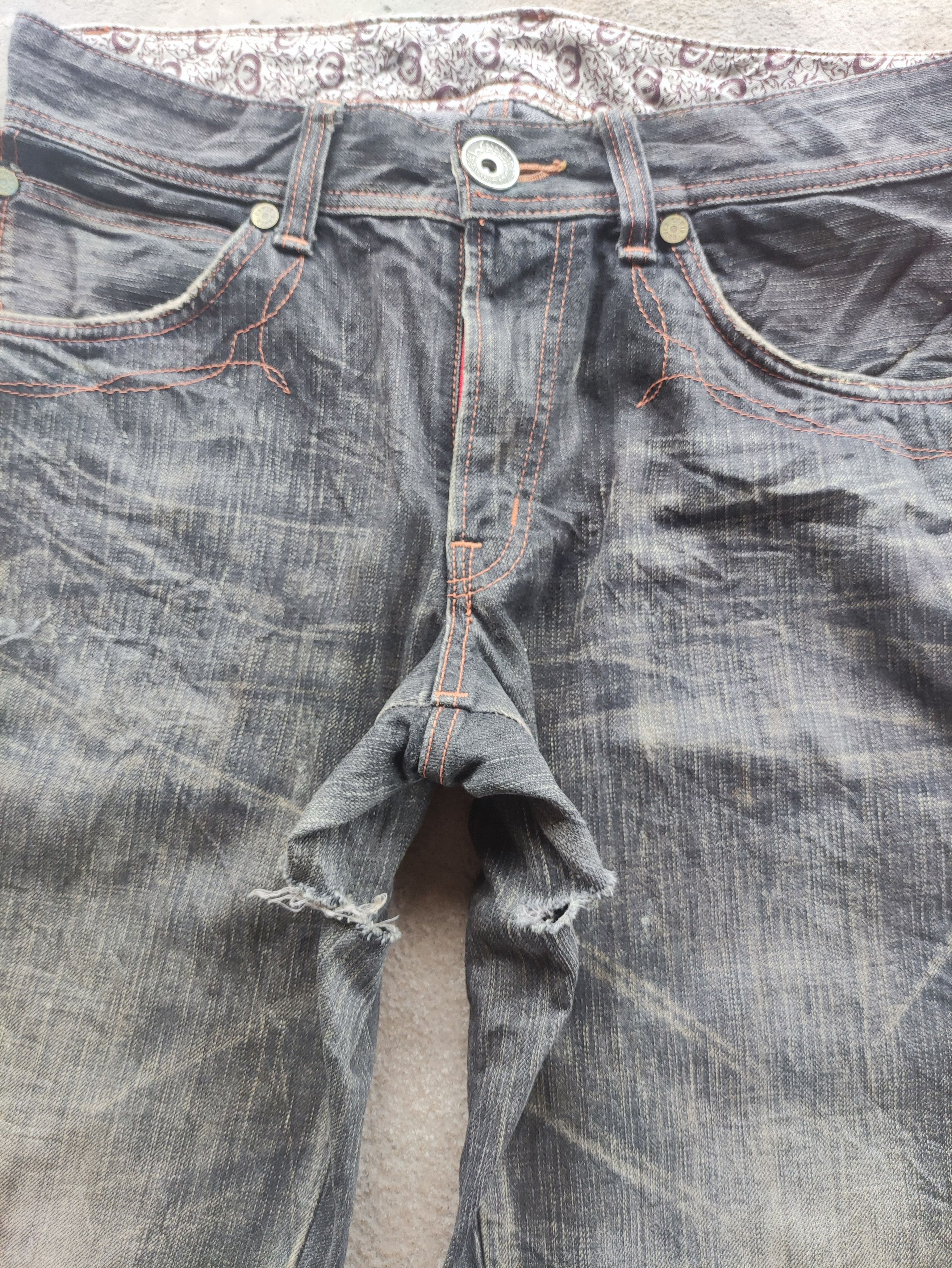 Edwin Vintage Edwin 503 Distress Faded Denim Pants Size US 33 - 5 Thumbnail