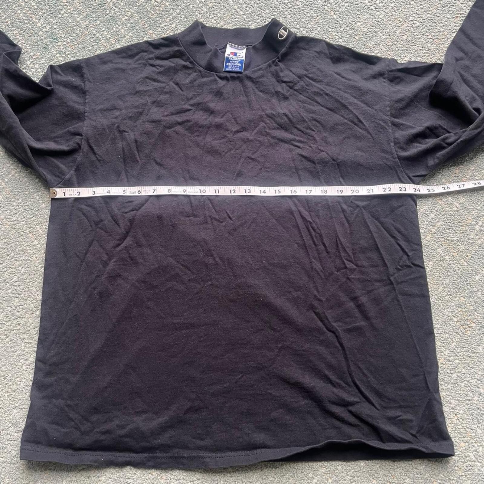 Champion 1990's Champion Long Sleeve Embroidered Neckline Logo Sz XL Size US XL / EU 56 / 4 - 4 Thumbnail