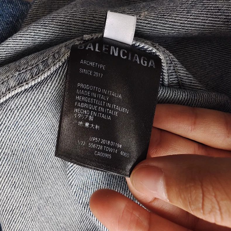 Balenciaga Balenciaga Denim Jacket Size US XXS / EU 40 - 7 Thumbnail