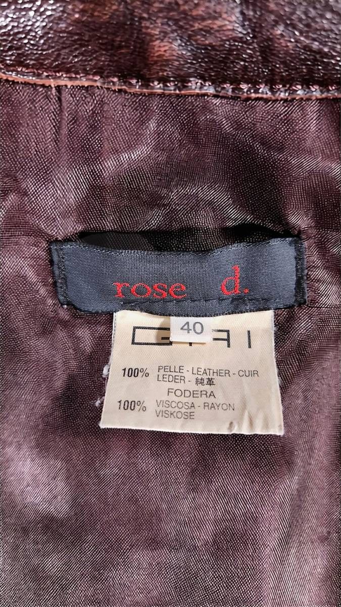 Other Rose D. Women's Leather Blazer Jacket Size 40 Moto Tailored Size S / US 4 / IT 40 - 9 Thumbnail