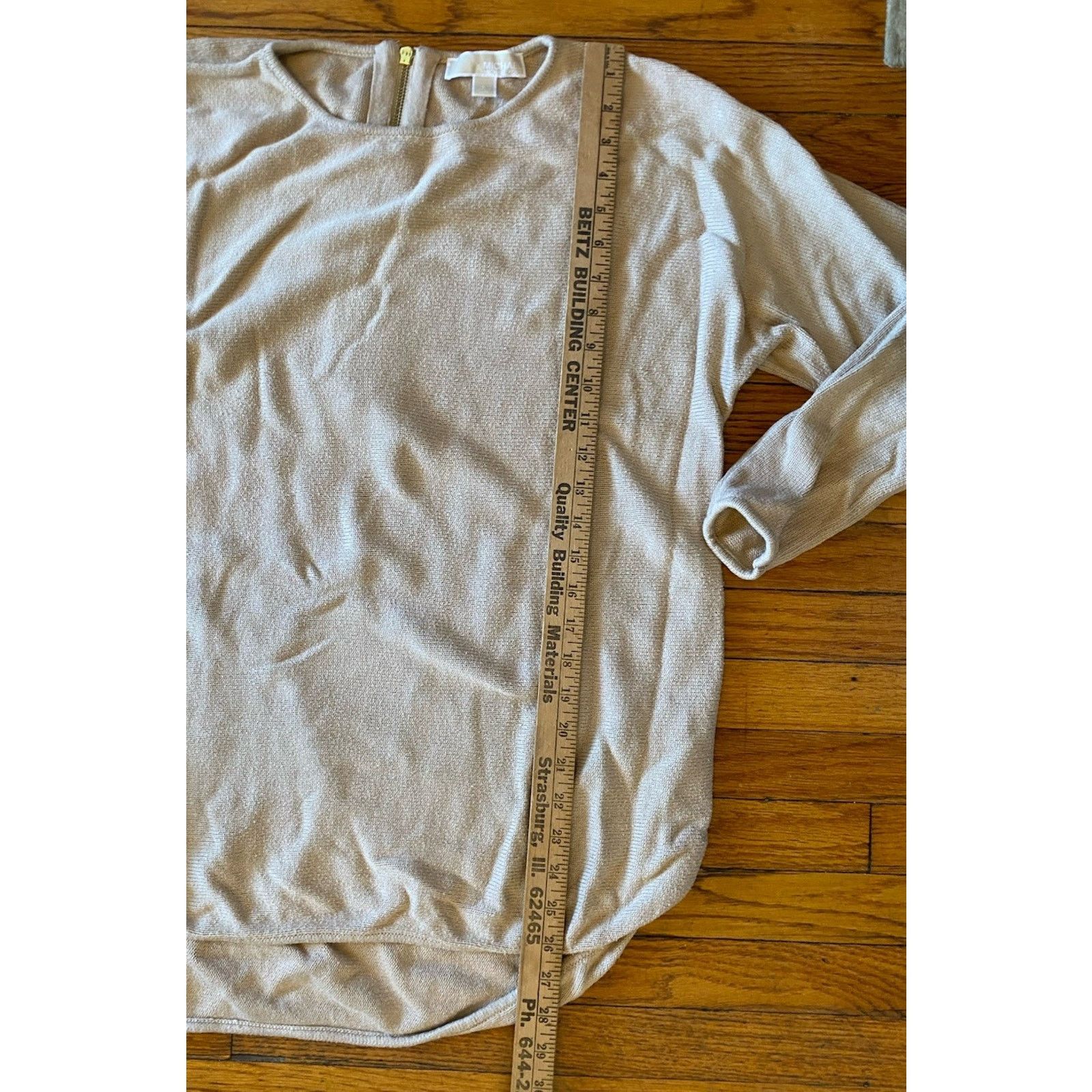 Michael Kors Michael Kors Longer Sweater Women’s Large Beige Size L / US 10 / IT 46 - 6 Thumbnail