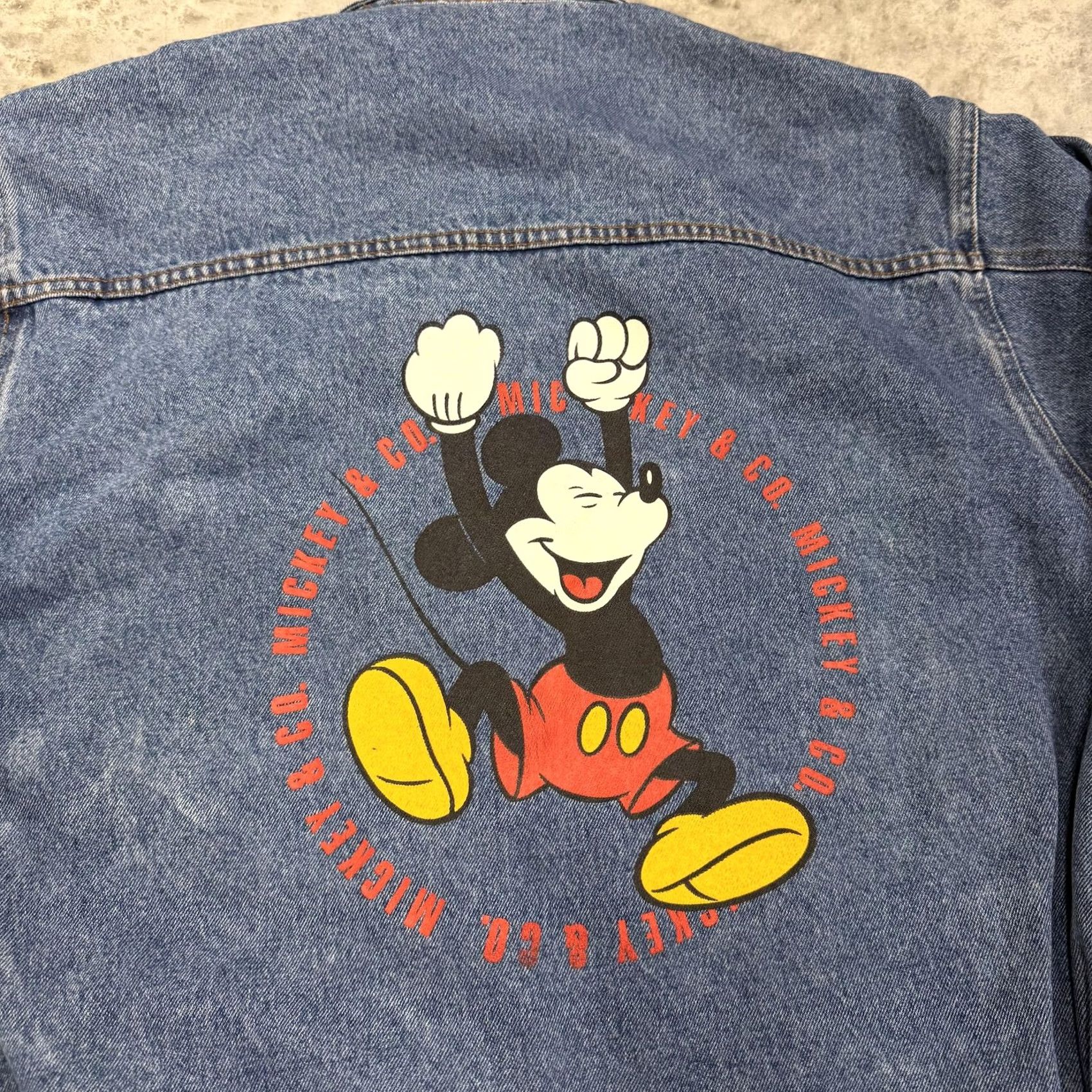 Mickey & Co. VINTAGE Mickey & Co Jacket Mens L Blue Denim Bomber 90s Cartoon Embroidered Logo Pockets Collared Size US L / EU 52-54 / 3 - 3 Thumbnail