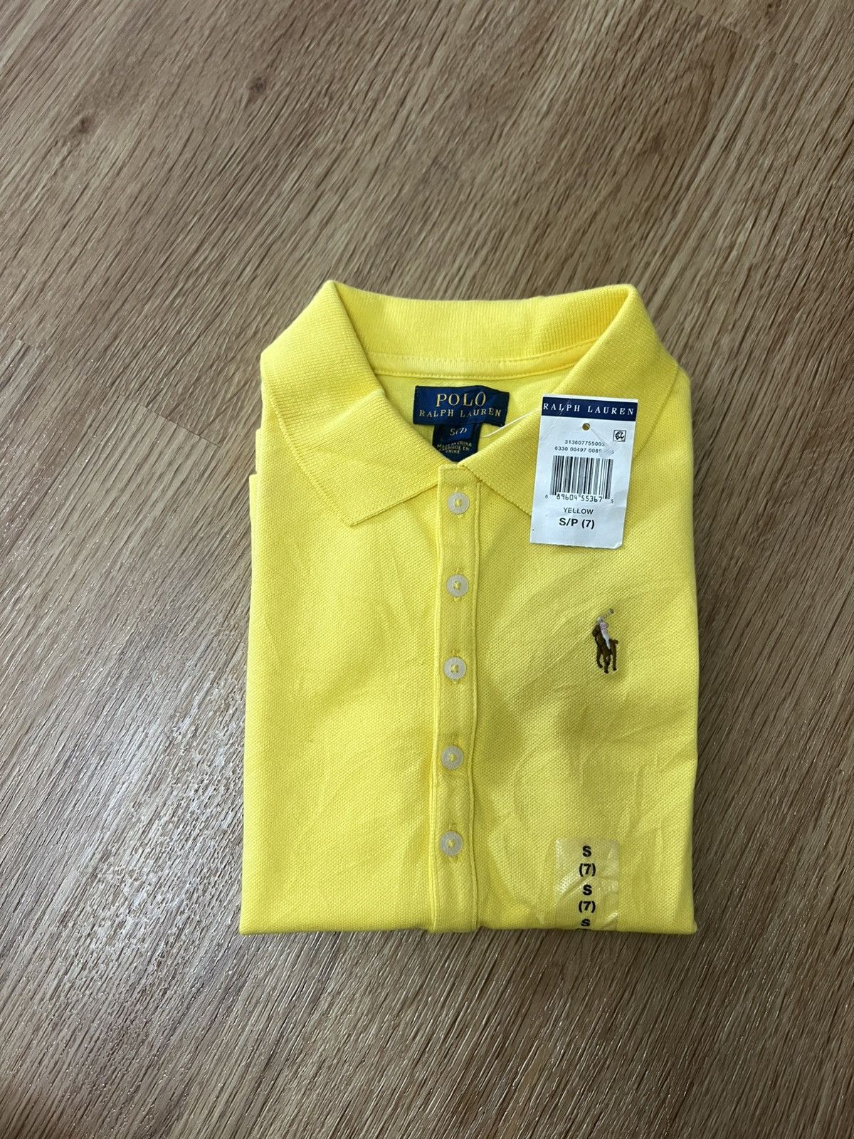 Polo Ralph Lauren × Ralph Lauren × Vintage Polo Ralph Lauren Classic yellow polo with 5 buttons Size S / US 4 / IT 40 - 5 Thumbnail