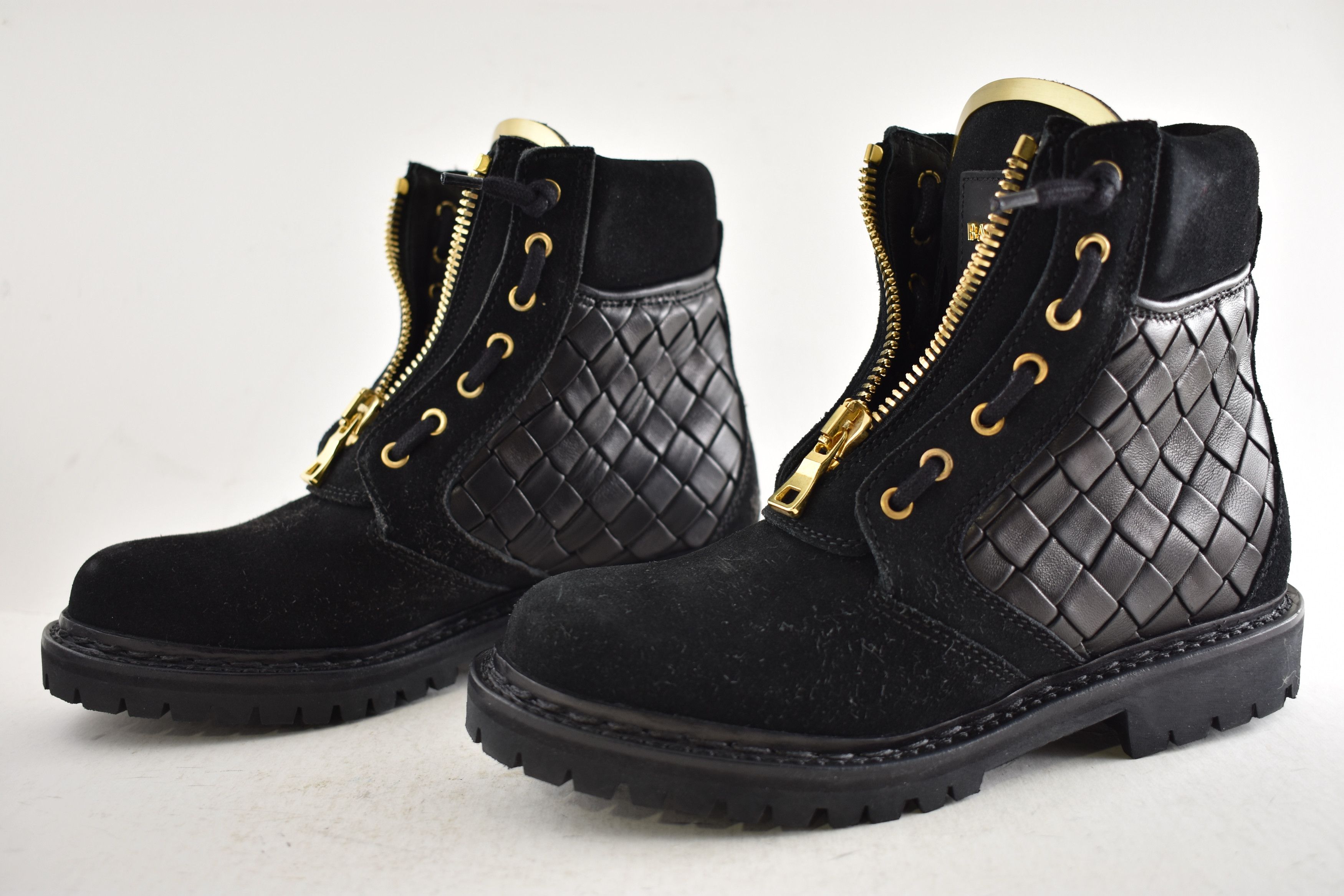 Balmain Taiga Ranger Leather Suede Zipper Biker Moto Combat Boots 36 Size US 6 / IT 36 - 12 Thumbnail