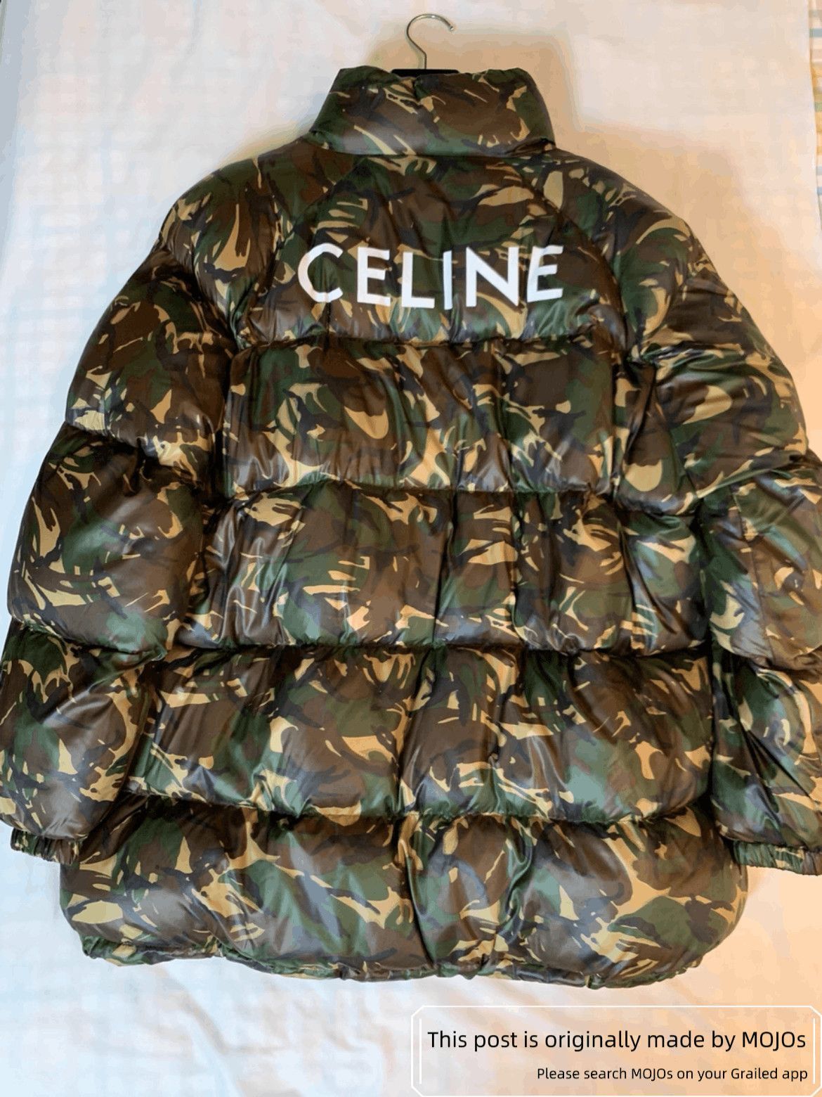 Celine Sz 50 Celine Camo Logo Puffer Jacket Size US M / EU 48-50 / 2 - 1 Thumbnail