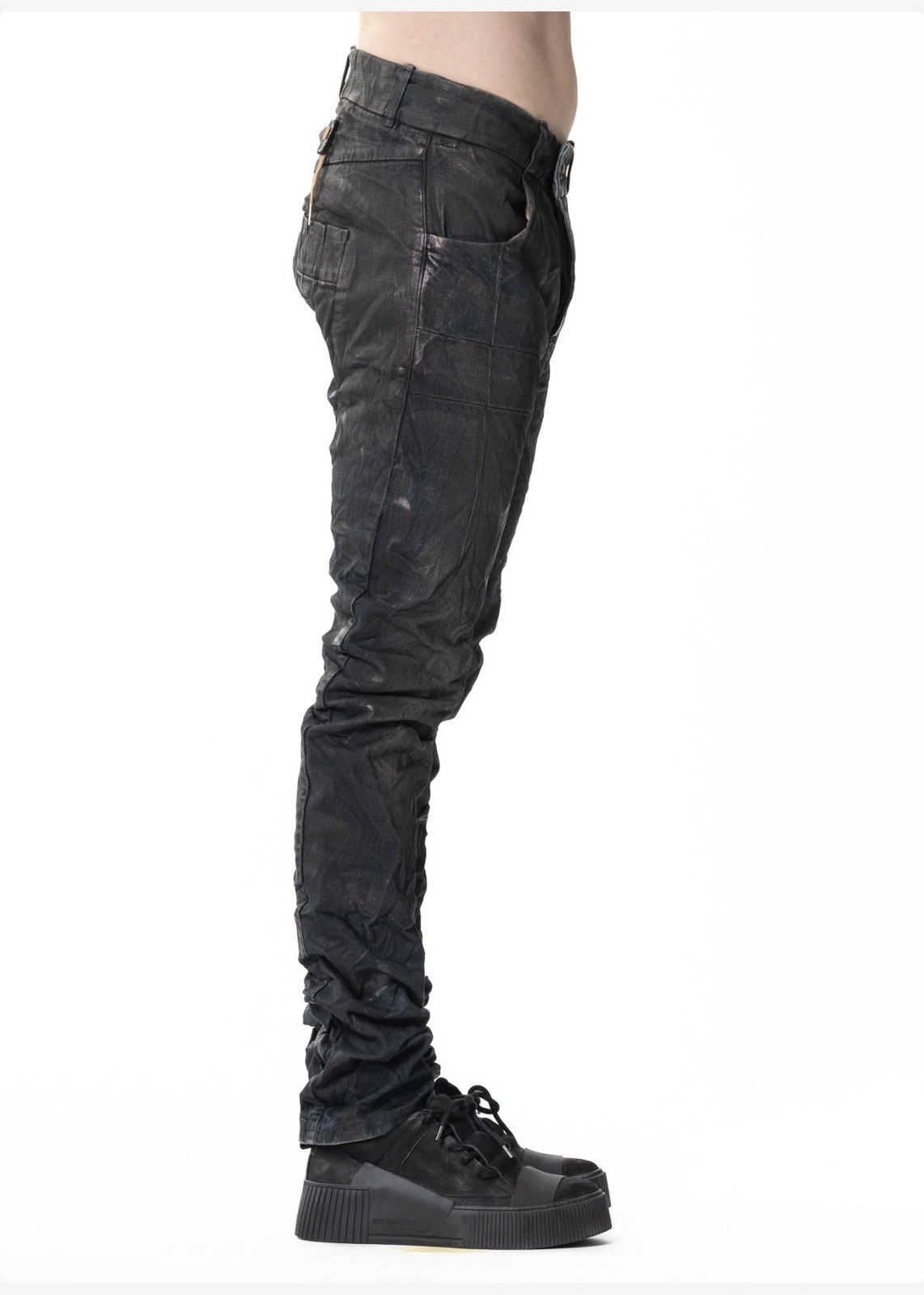 Boris Bidjan Saberi P13.D TF Dirty Denim SS24 Tapered Jeans Size US 30 / EU 46 - 10 Thumbnail