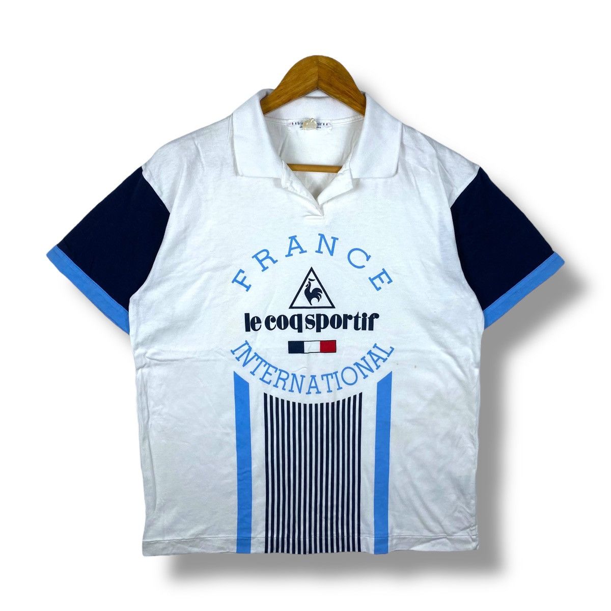 Le Coq Sportif × Vintage Vintage 90's LE COQ SPORTIF France International Tennis Polo Size US M / EU 48-50 / 2 - 1 Thumbnail