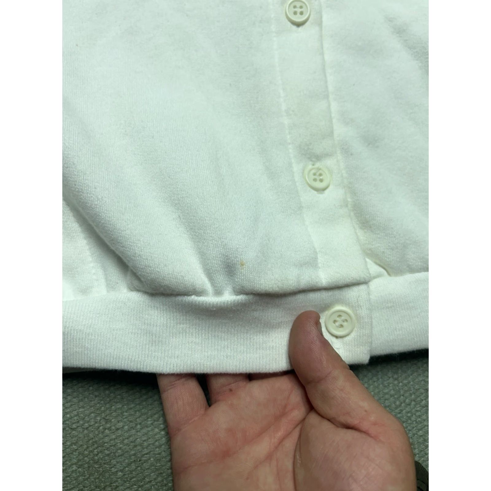 Vintage VINTAGE Cardigan Sweatshirt White 90s XL Men Size US XL / EU 56 / 4 - 4 Thumbnail