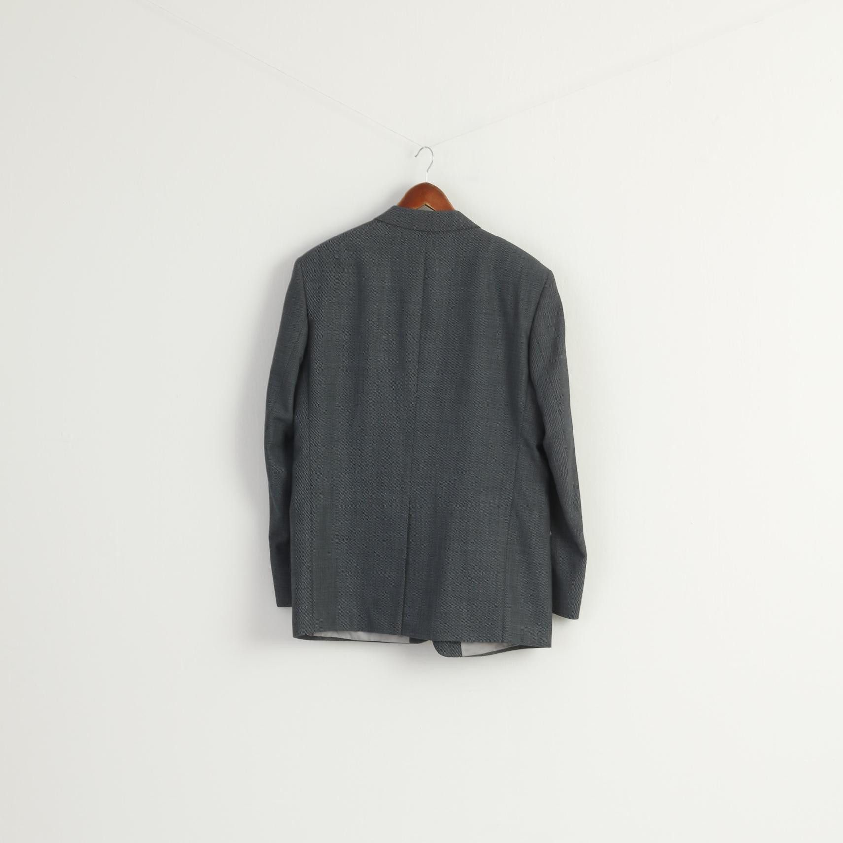 Vintage Roy Robson Men 54 44 Blazer Navy Wool Vintage 8753 Size 44R - 6 Thumbnail