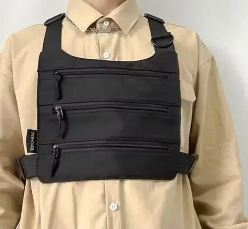 Handmade × High Sport Bag Chest Bag Fashion Bullet Hip Hop Vest Size ONE SIZE - 1 Thumbnail