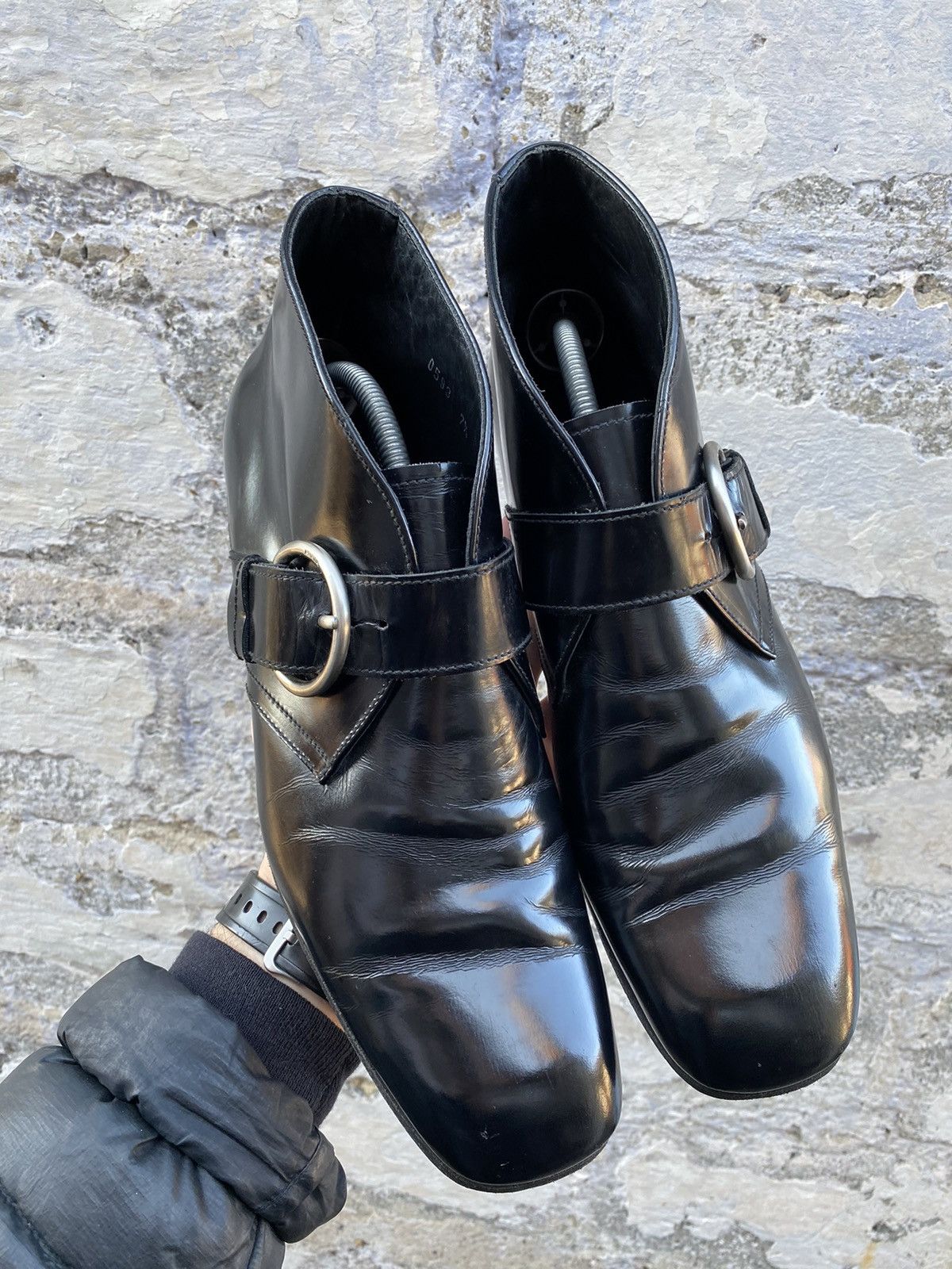 Prada × Vintage Prada leather Strap Half boots size uk7.5 Size US 7.5 / EU 40-41 - 12 Thumbnail