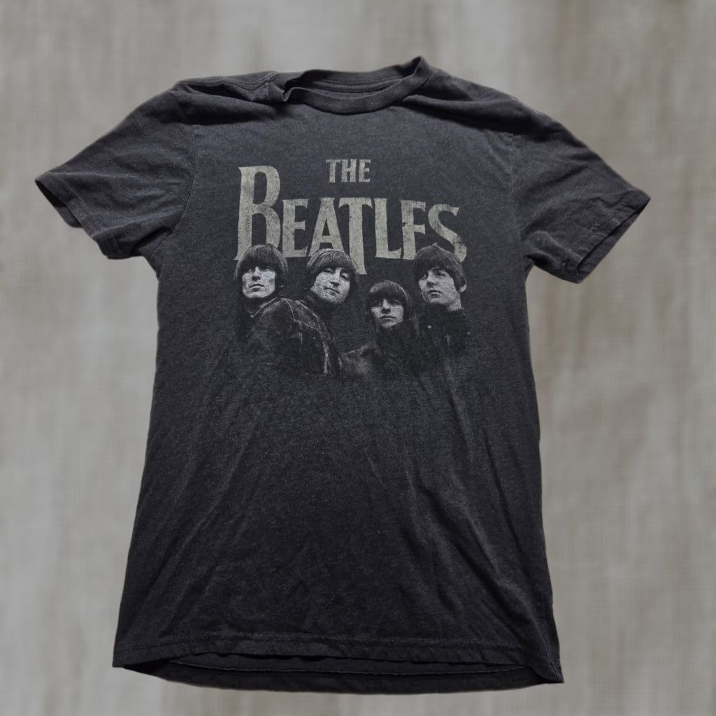 Vintage The Beatles Shirt Mens S Gray Graphic Print Tee Official Tour Dates 1965 Summer Concert Boys Mens Size US S / EU 44-46 / 1 - 1 Thumbnail