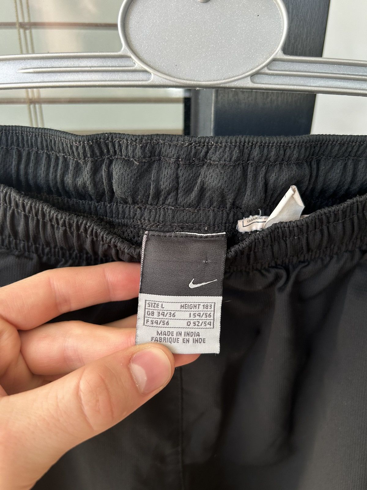 Nike × Vintage Vintage 90s Nike Total 90 Nylon Track Pants Joggers Drill Size US 33 - 16 Thumbnail