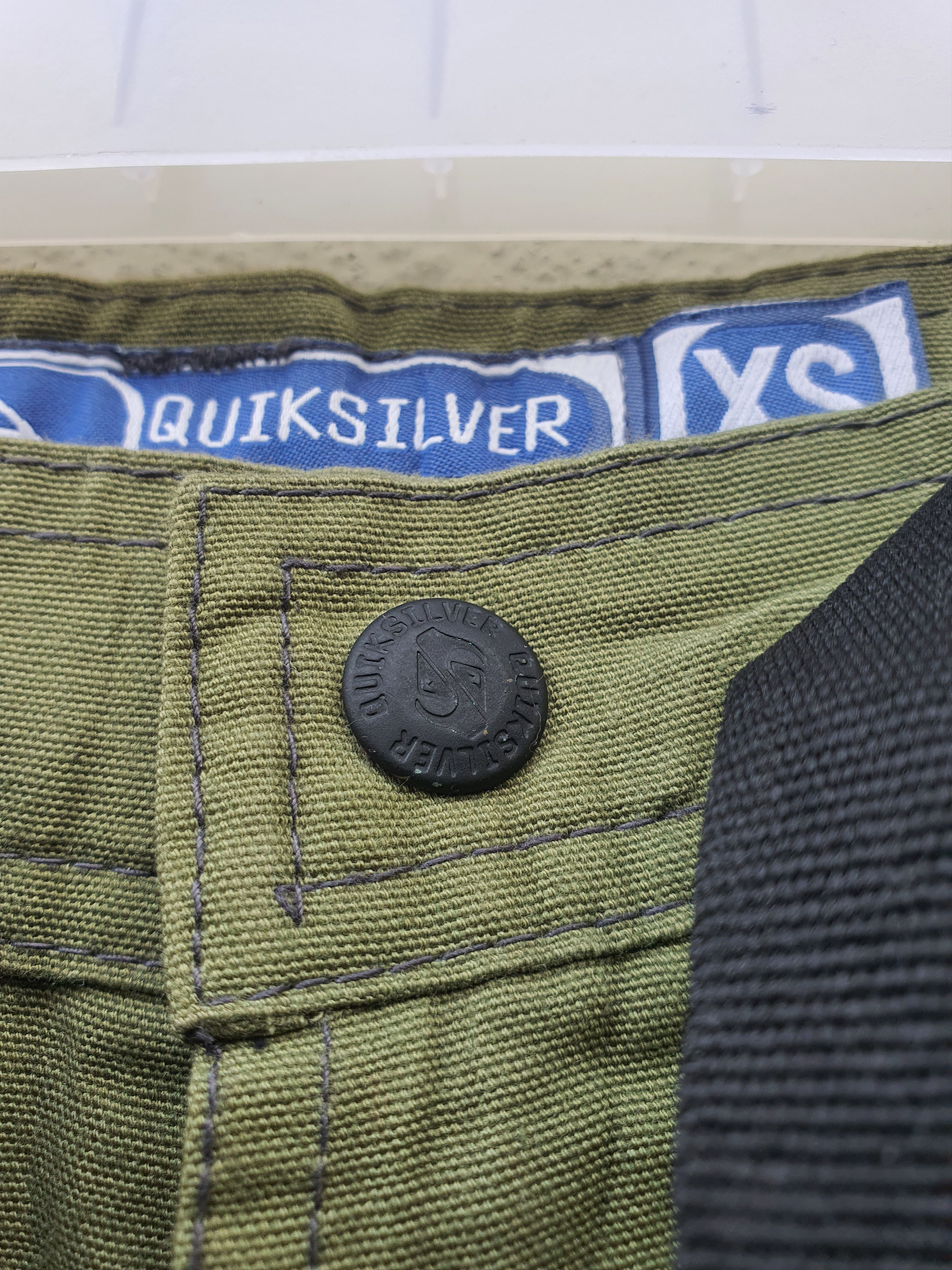 Quiksilver × Vintage 🔥 Vintage 90s QUIKSILVER Olive Green Sun Faded Pants Size US 34 / EU 50 - 7 Thumbnail