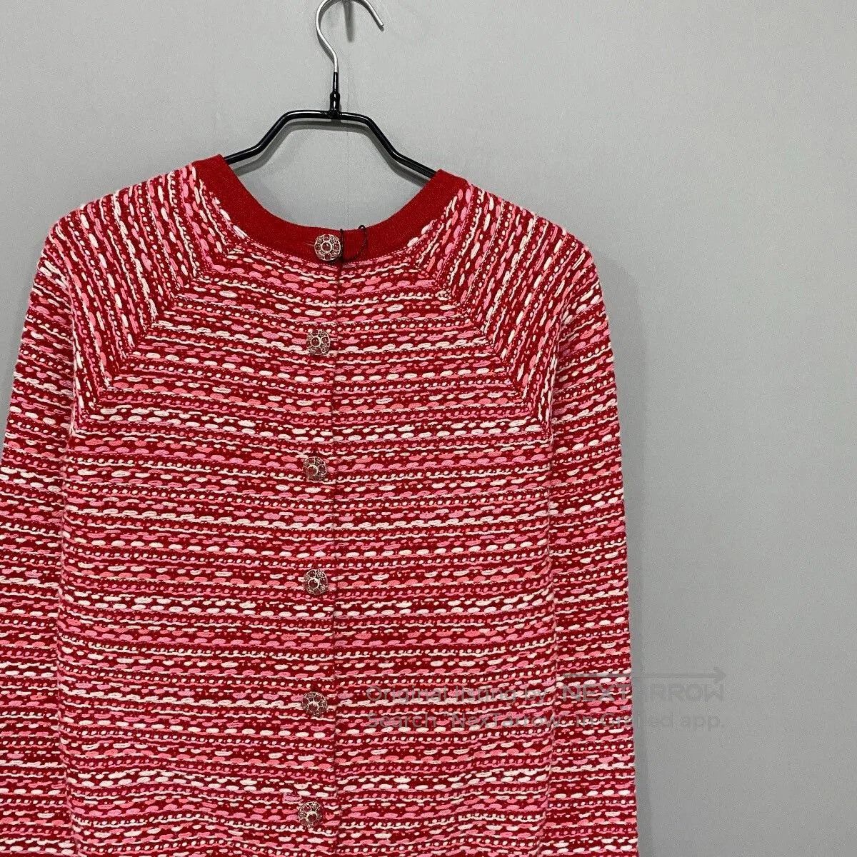 Chanel Chanel Red White Cashmere Sweater Coat. Size XS / US 0-2 / IT 36-38 - 2 Thumbnail